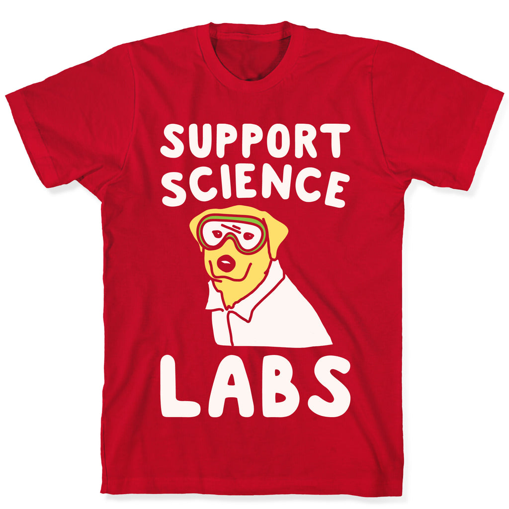 Support Science Labs White Print T-Shirt