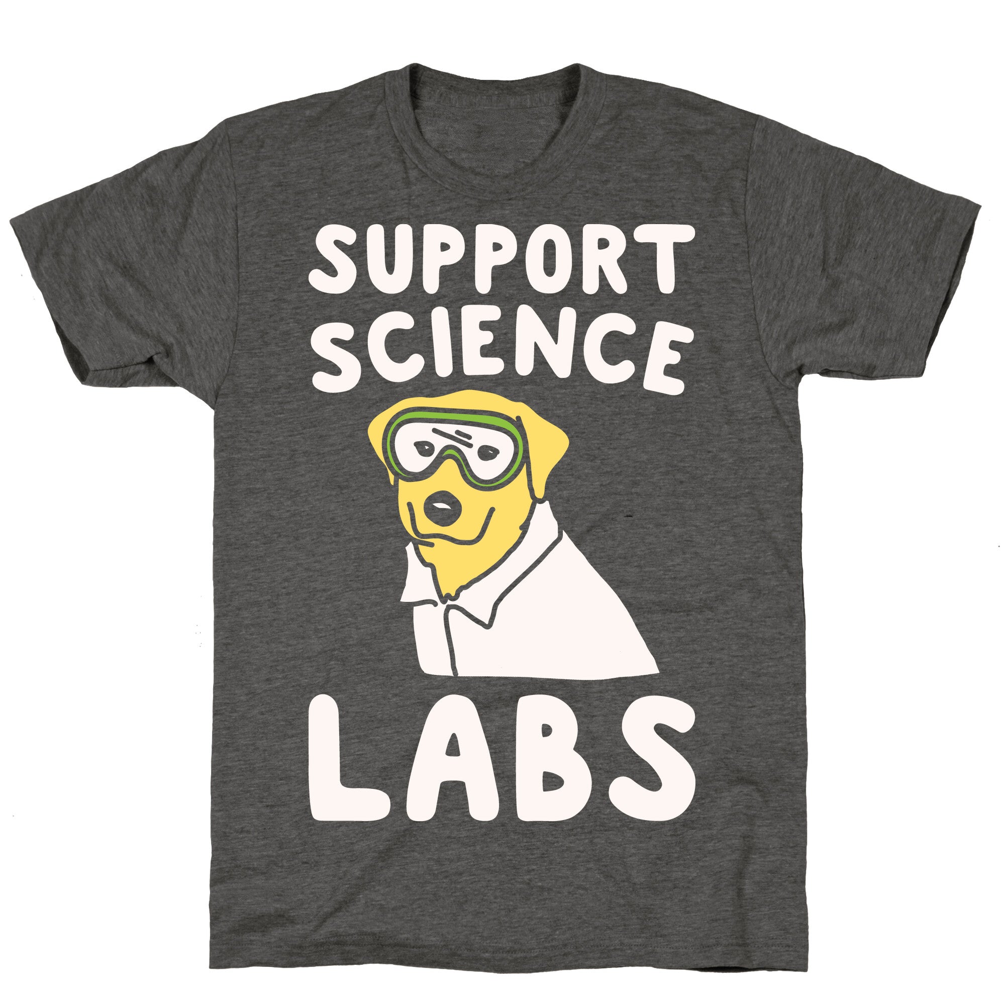 Support Science Labs White Print Unisex Triblend Tee