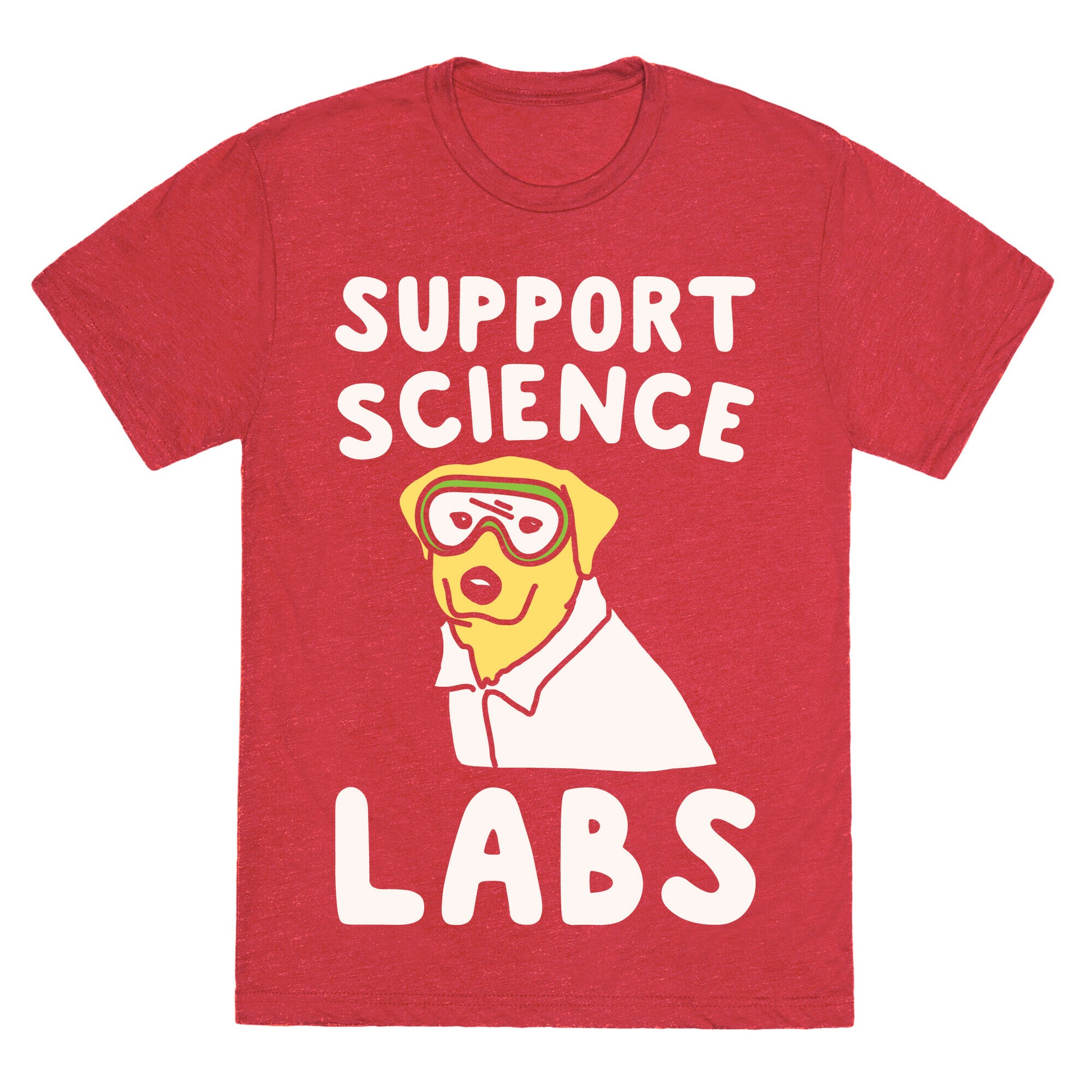 Support Science Labs White Print Unisex Triblend Tee