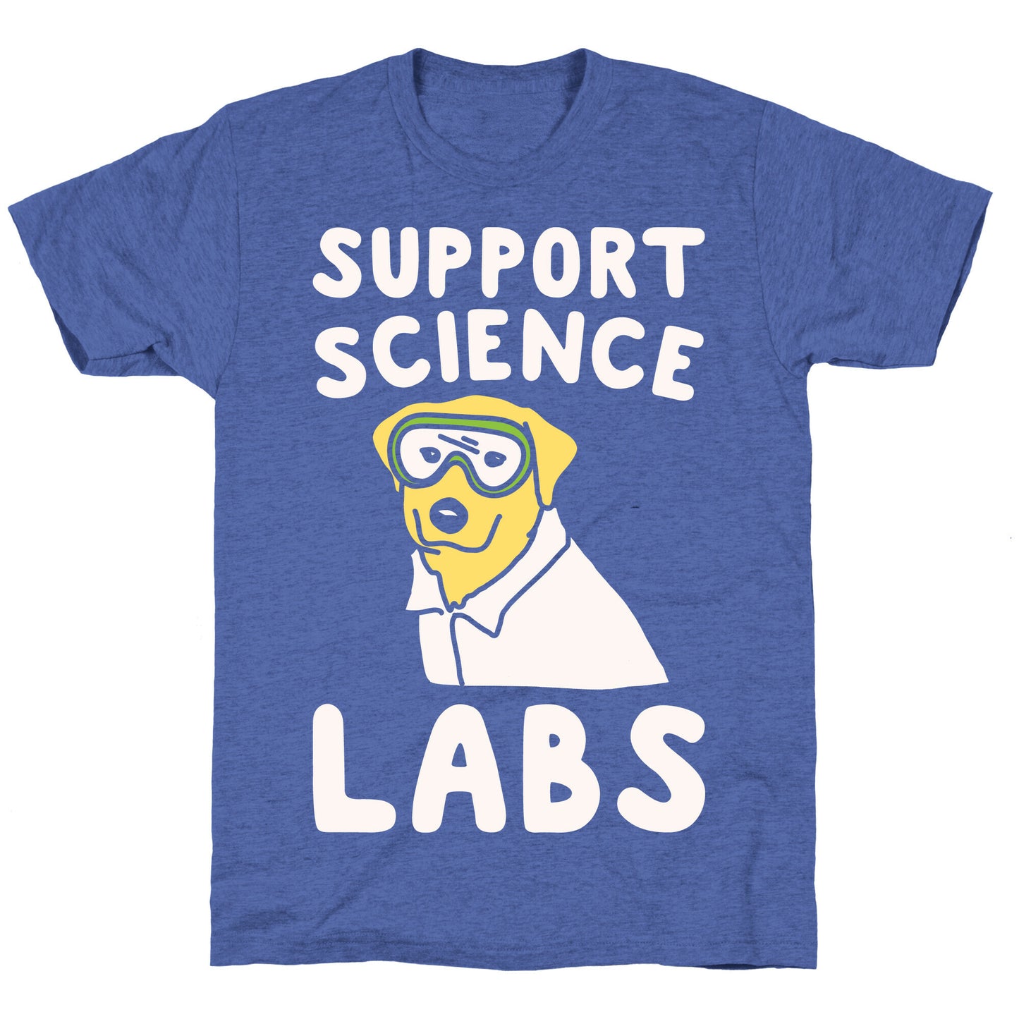 Support Science Labs White Print Unisex Triblend Tee