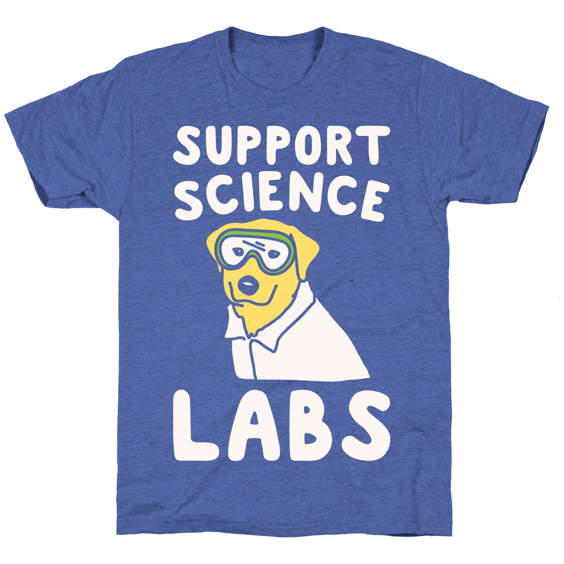 Support Science Labs White Print Unisex Triblend Tee
