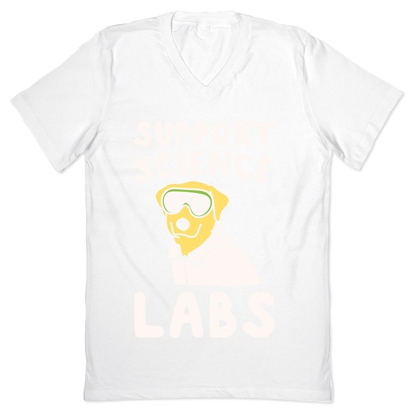 Support Science Labs White Print V-Neck