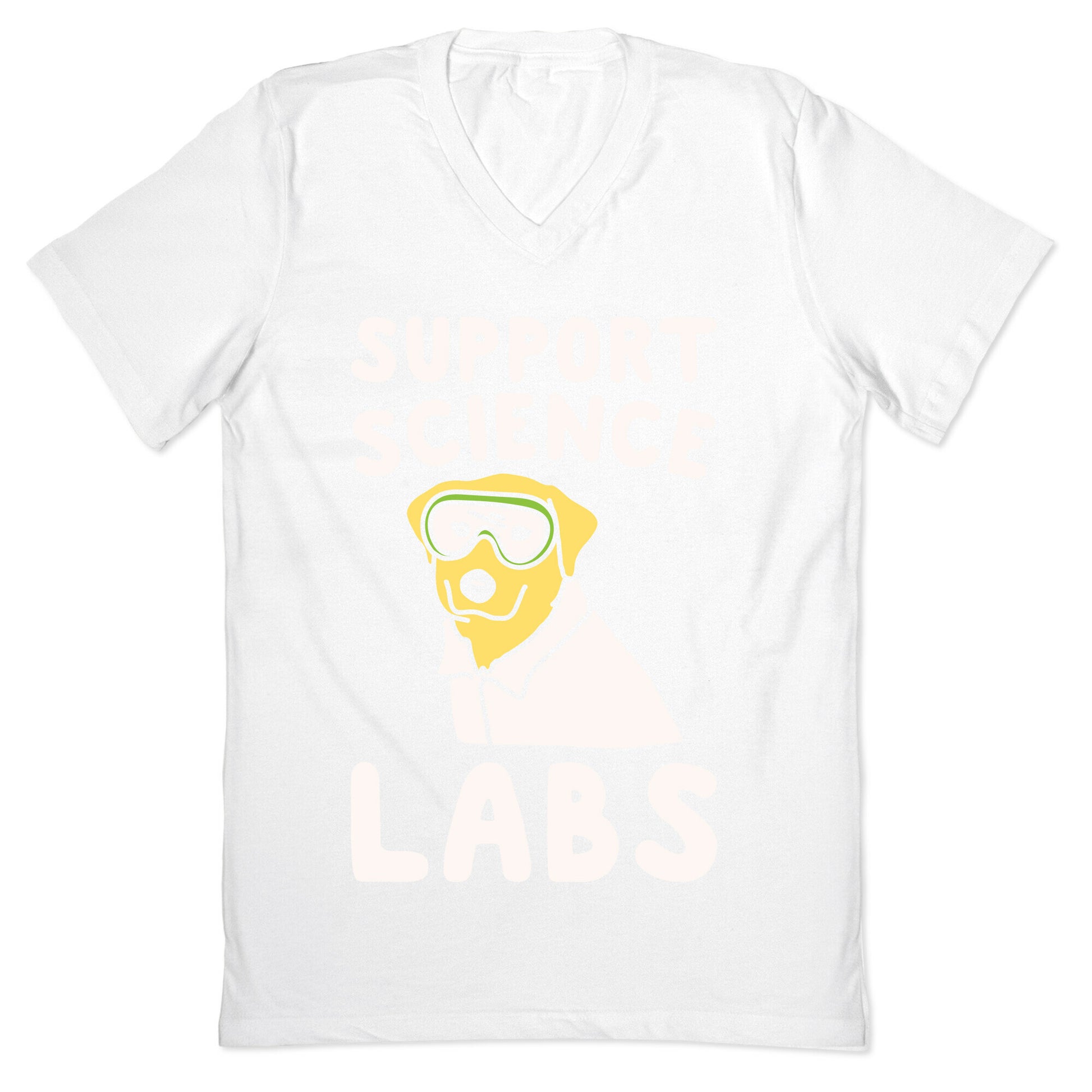 Support Science Labs White Print V-Neck