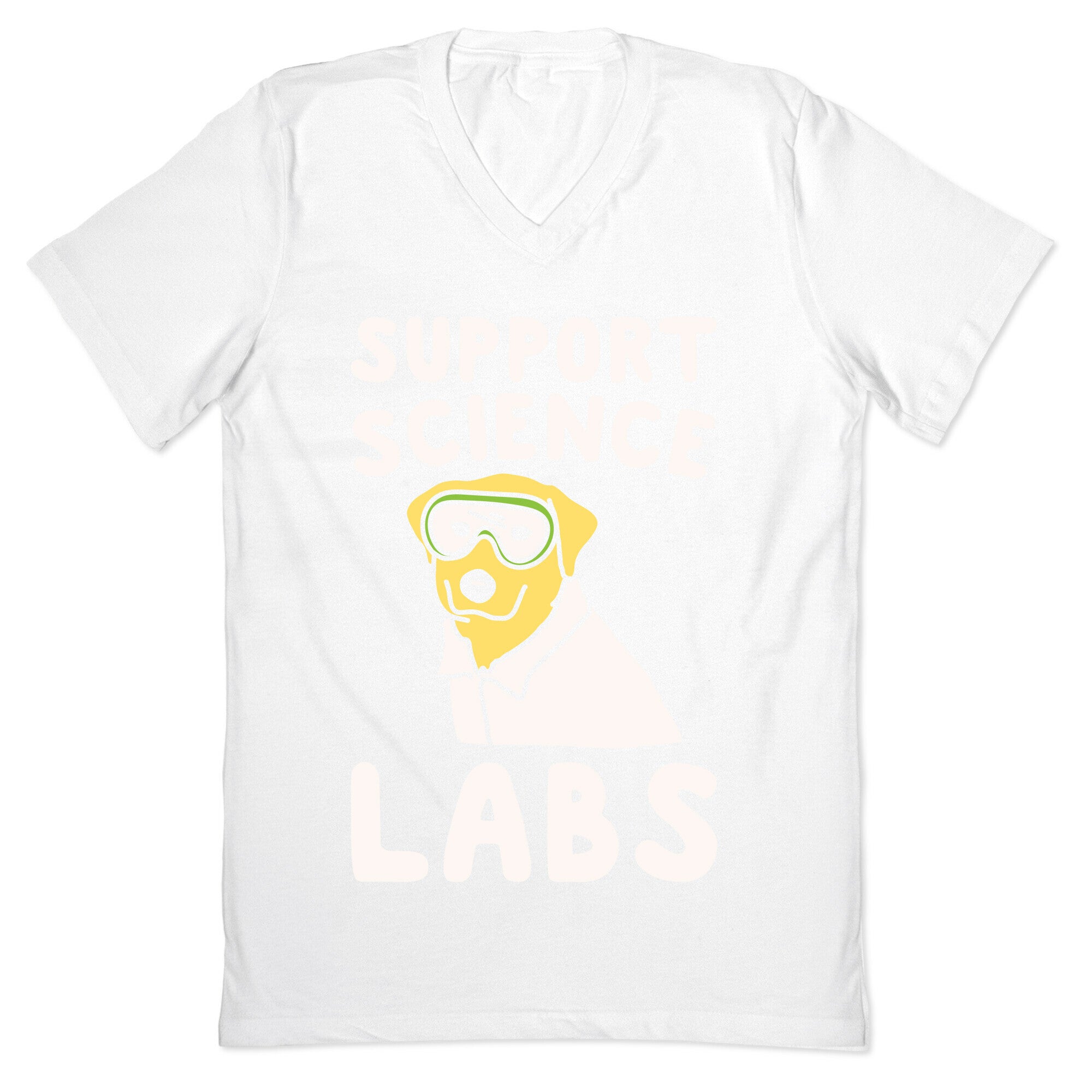 Support Science Labs White Print V-Neck
