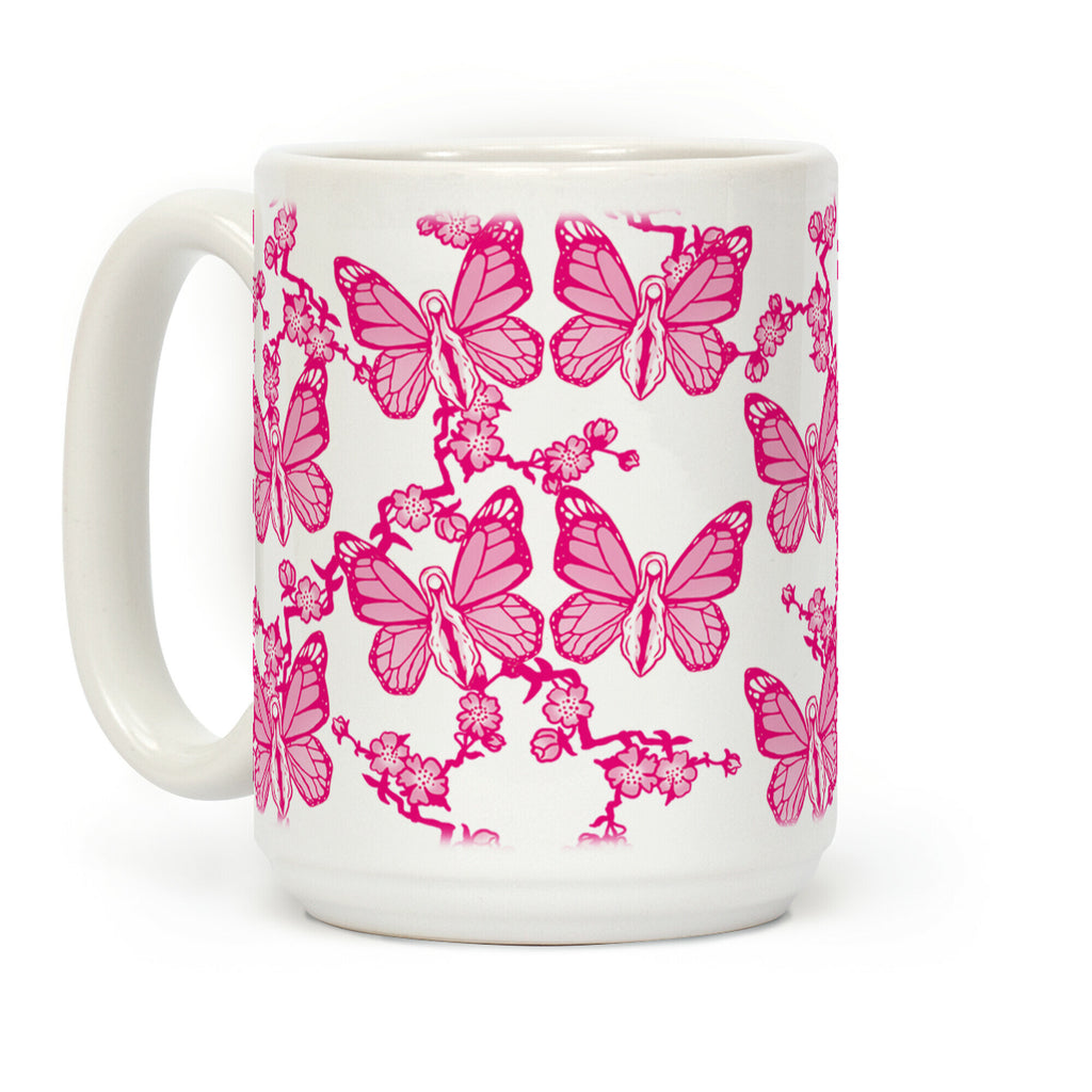 Butterfly Vagina Pattern Coffee Mug