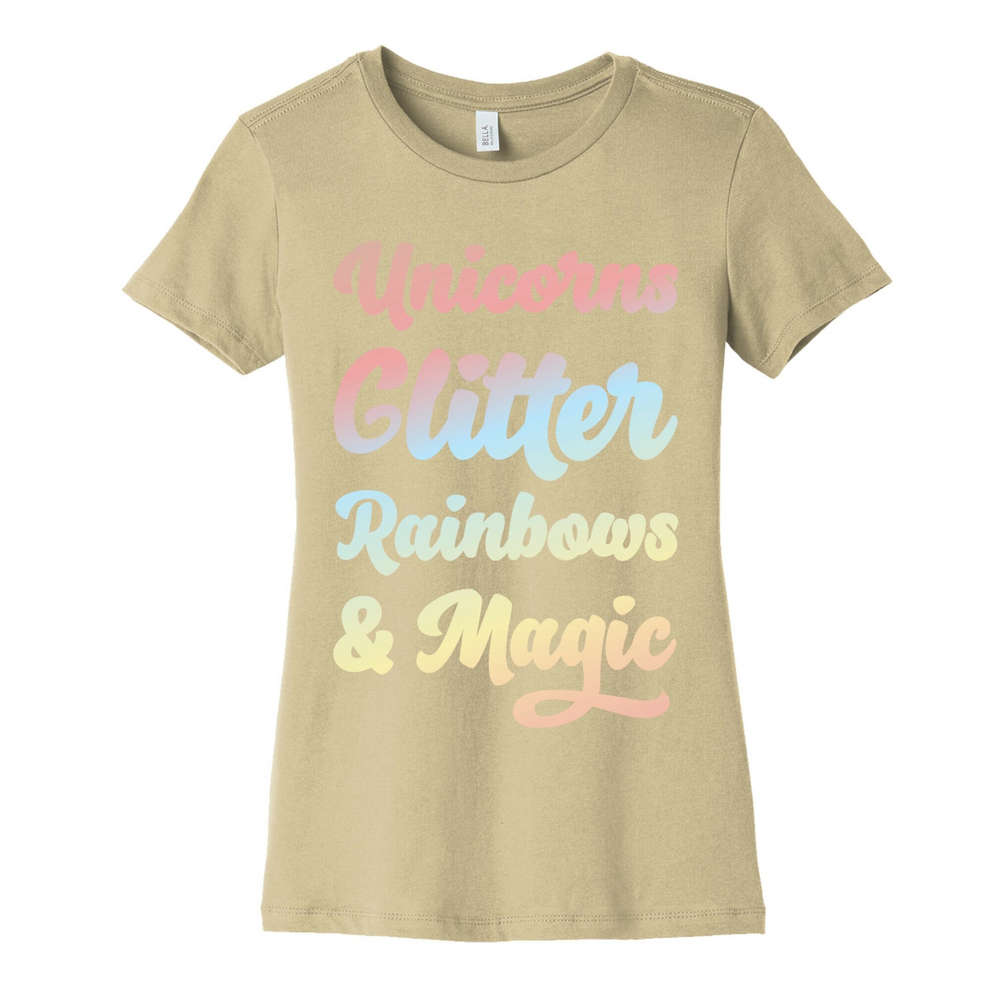 Unicorns Glitter Rainbows & Magic Women's Cotton Tee