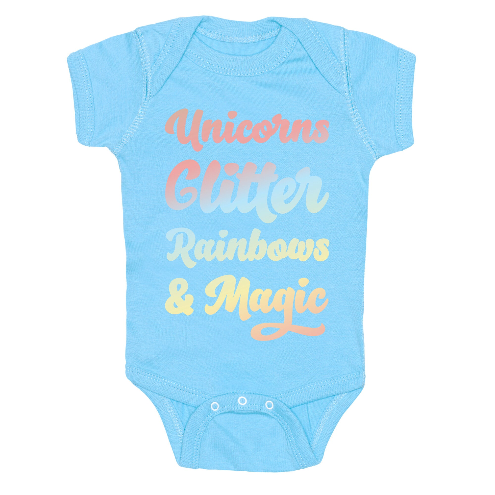 Unicorns Glitter Rainbows & Magic Baby One Piece