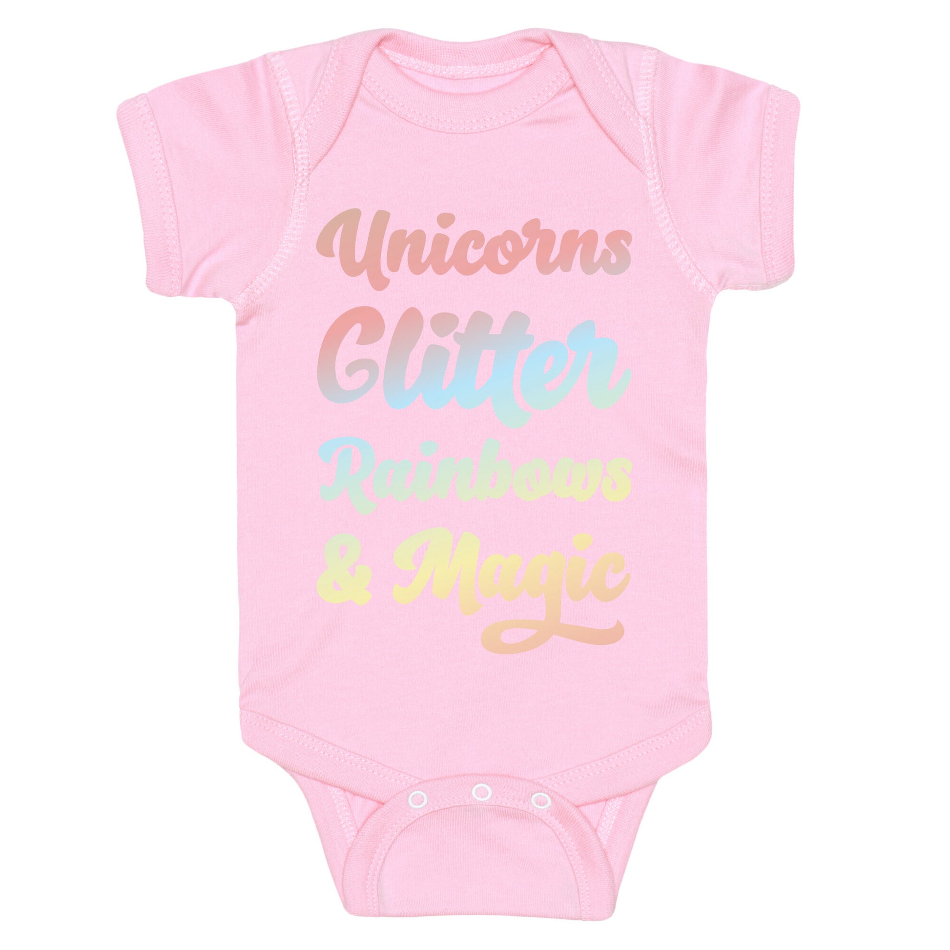 Unicorns Glitter Rainbows & Magic Baby One Piece