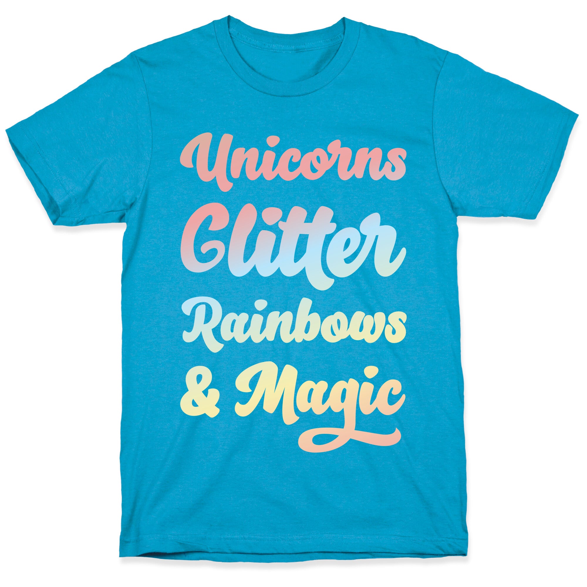 Unicorns Glitter Rainbows & Magic Unisex Triblend Tee
