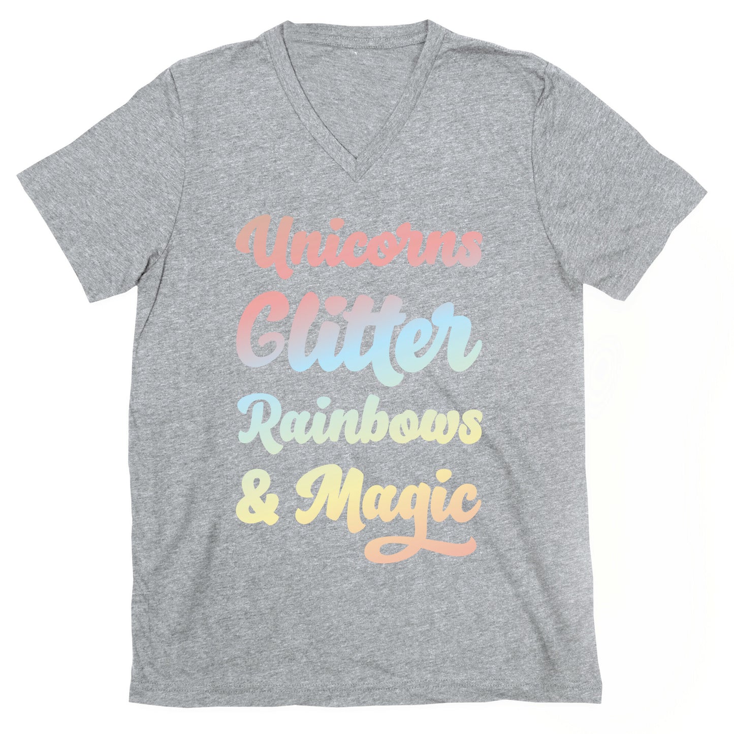 Unicorns Glitter Rainbows & Magic V-Neck