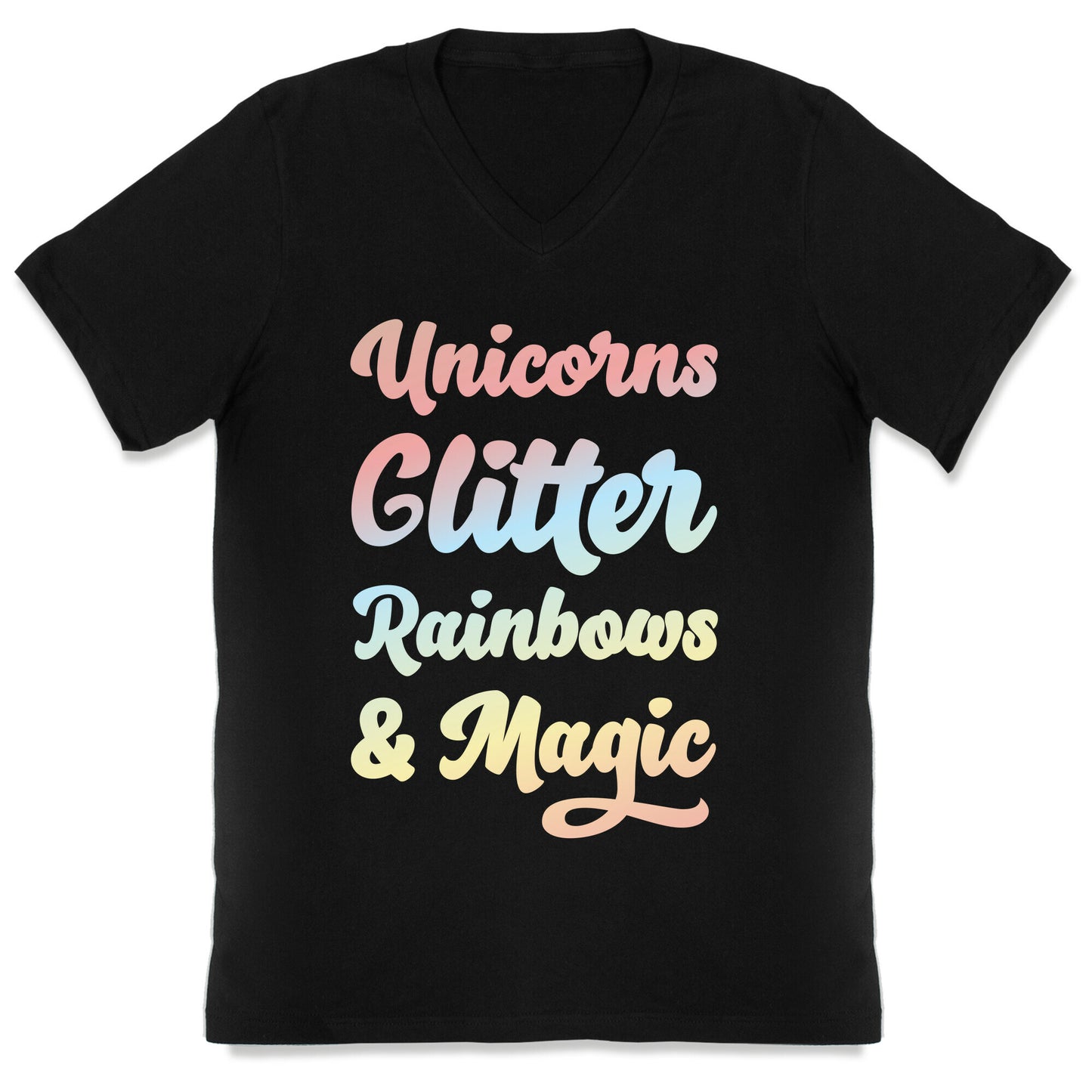Unicorns Glitter Rainbows & Magic V-Neck