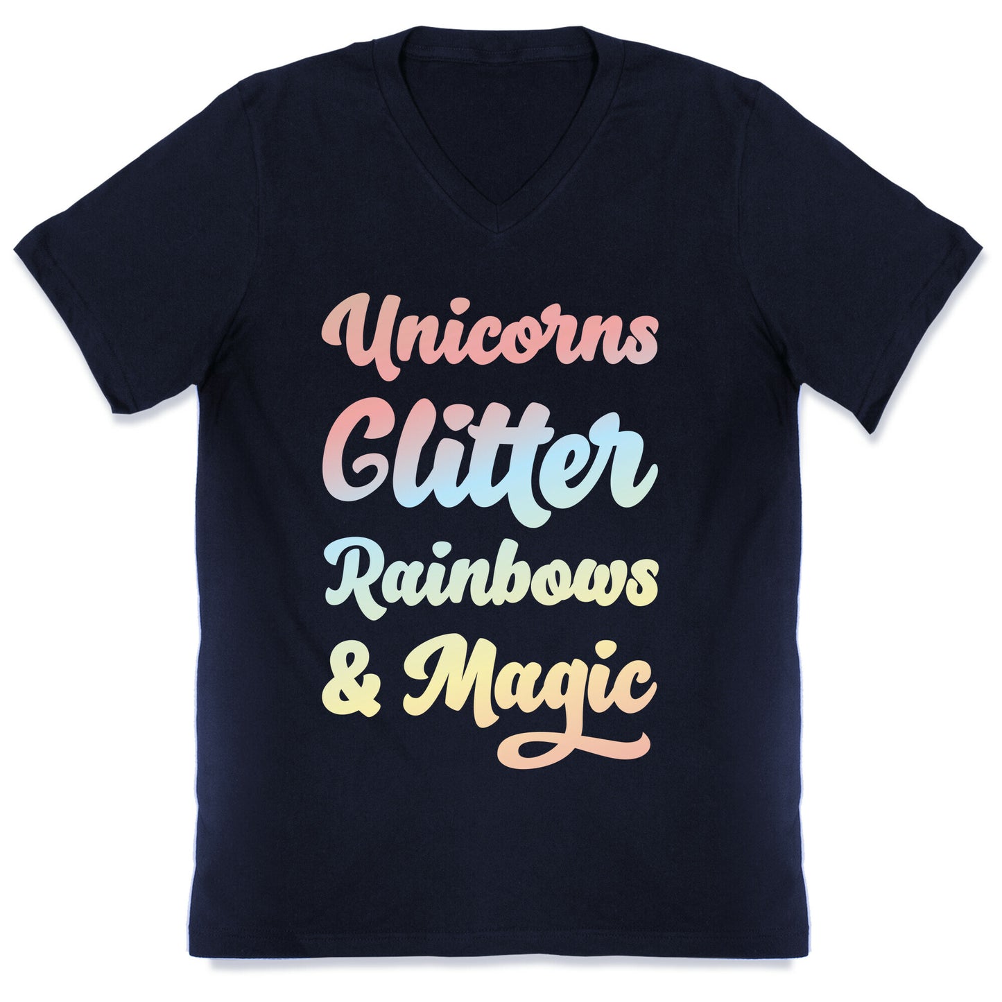 Unicorns Glitter Rainbows & Magic V-Neck