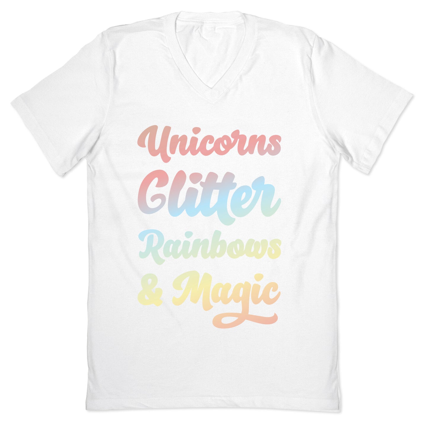 Unicorns Glitter Rainbows & Magic V-Neck