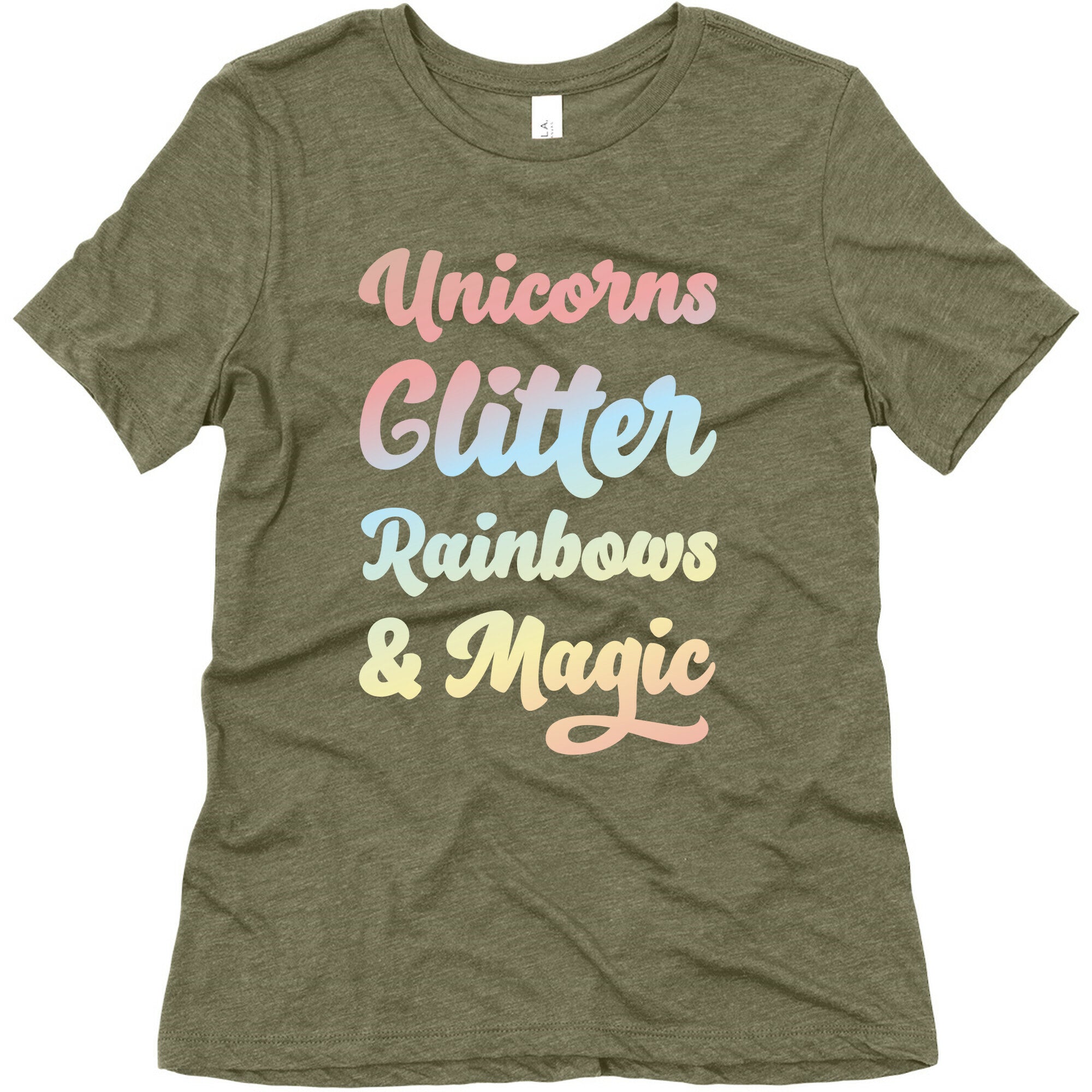 Unicorns Glitter Rainbows & Magic Women's Triblend Tee