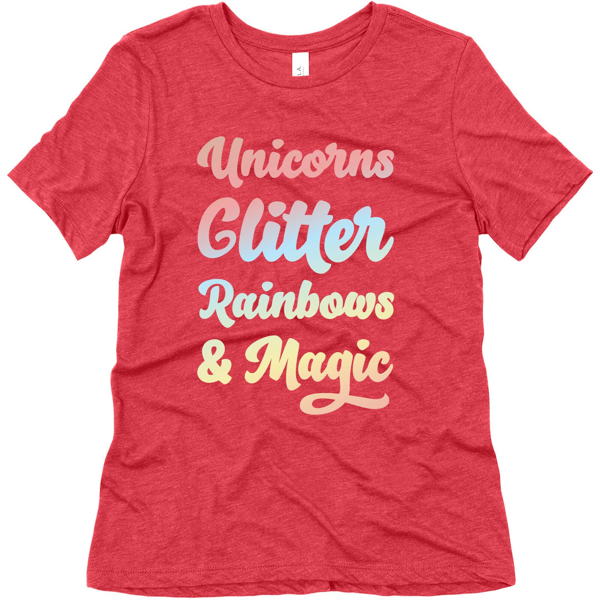 Unicorns Glitter Rainbows & Magic Women's Triblend Tee