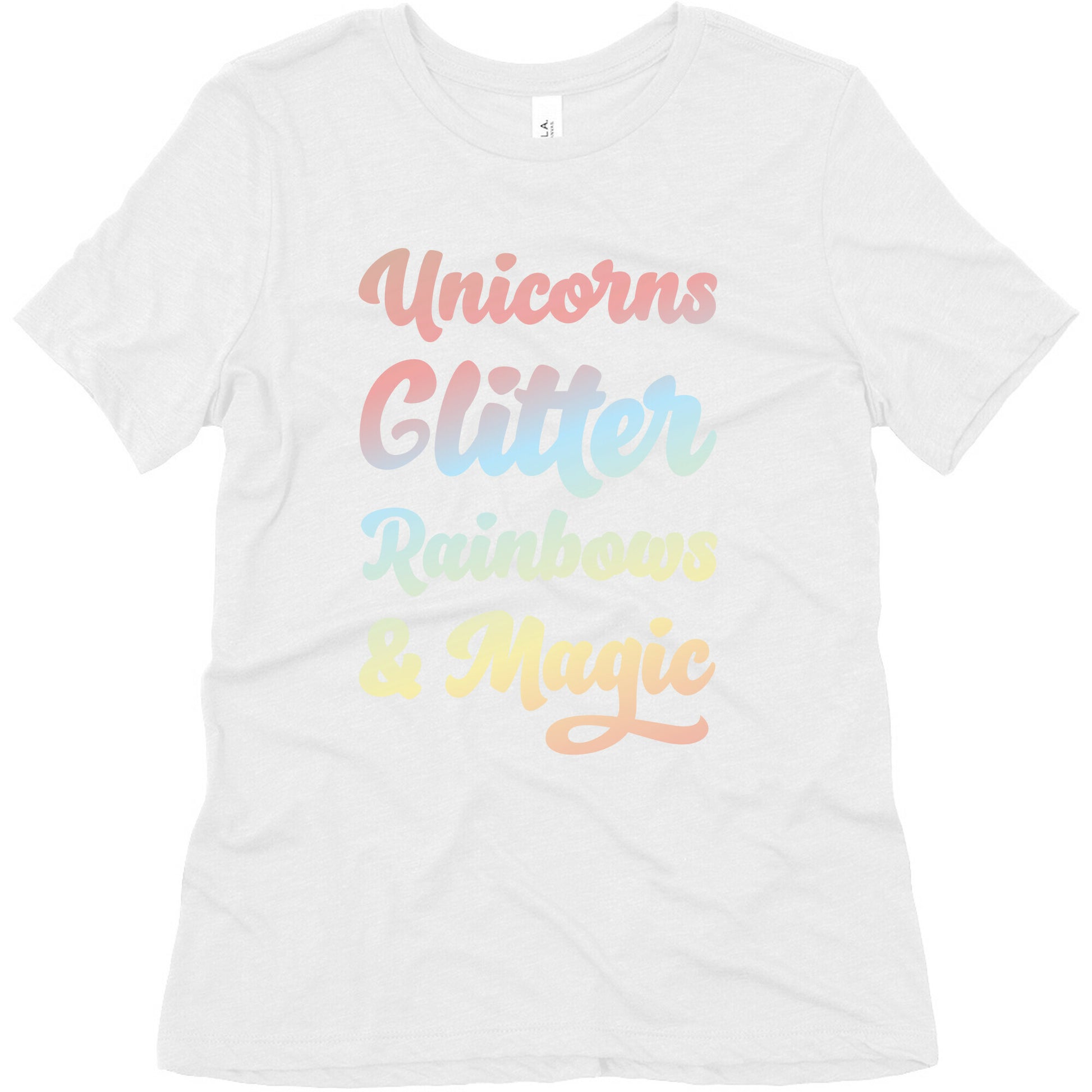Unicorns Glitter Rainbows & Magic Women's Triblend Tee