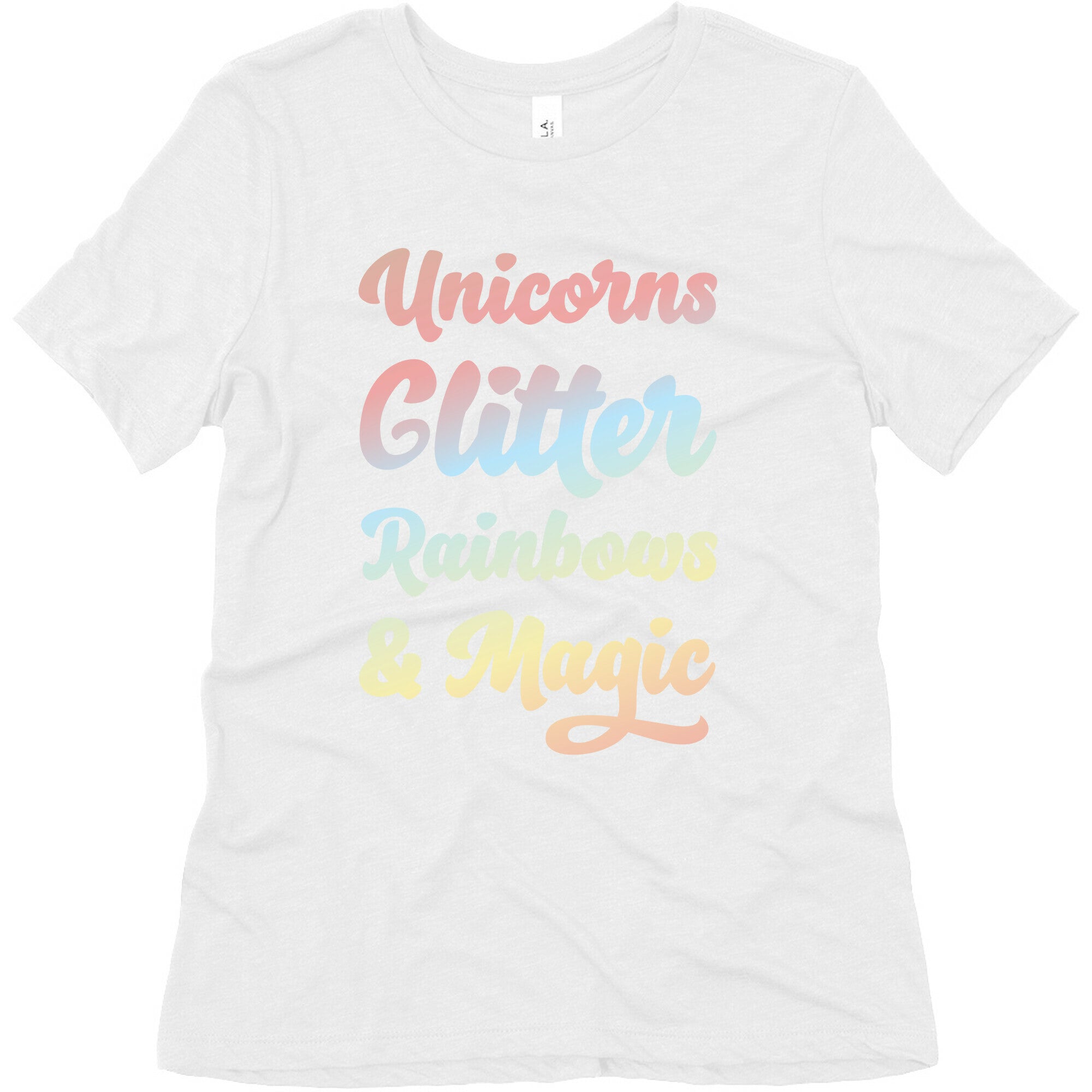 Unicorns Glitter Rainbows & Magic Women's Triblend Tee