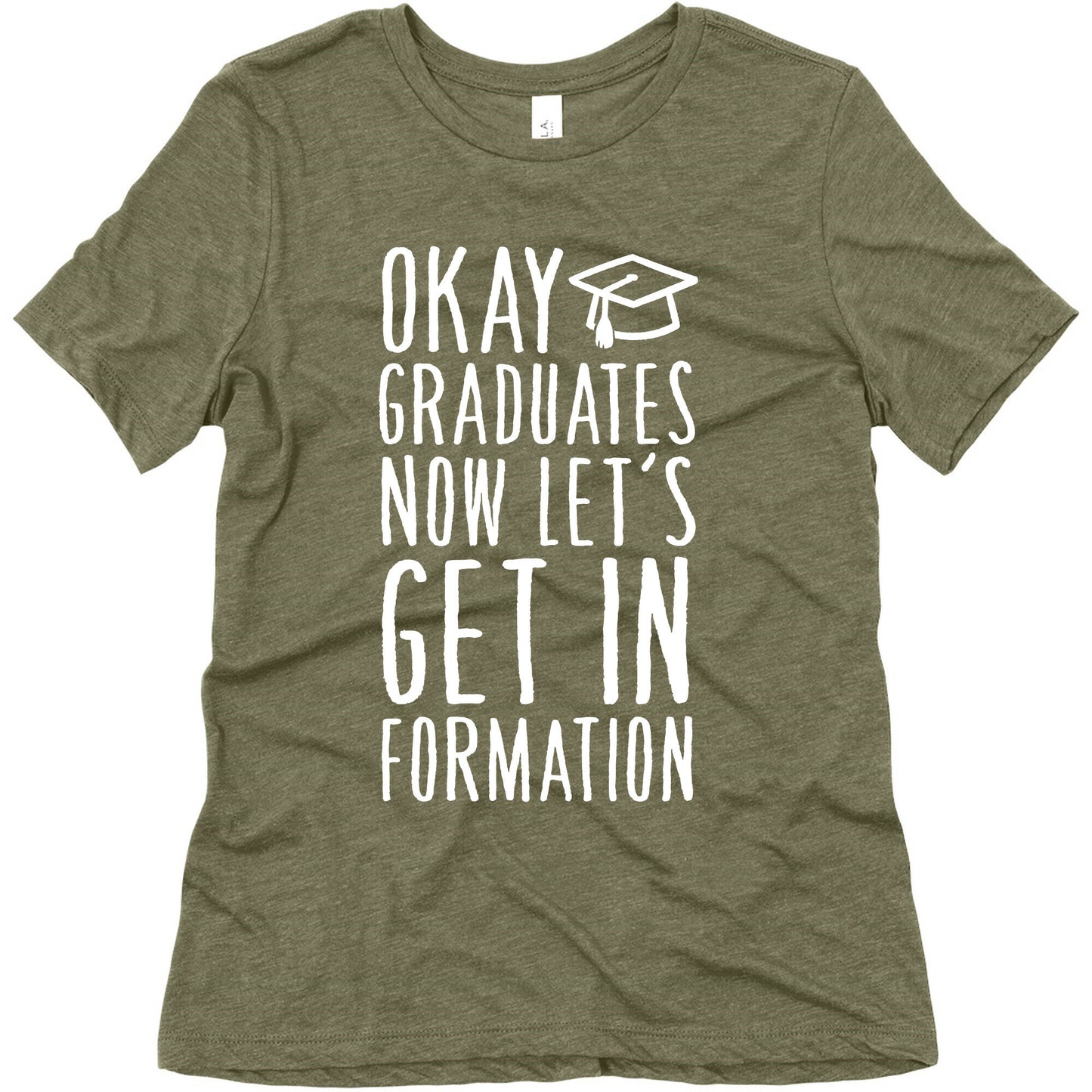 Okay Graduates Now Let's Get In Formation Women's Triblend Tee