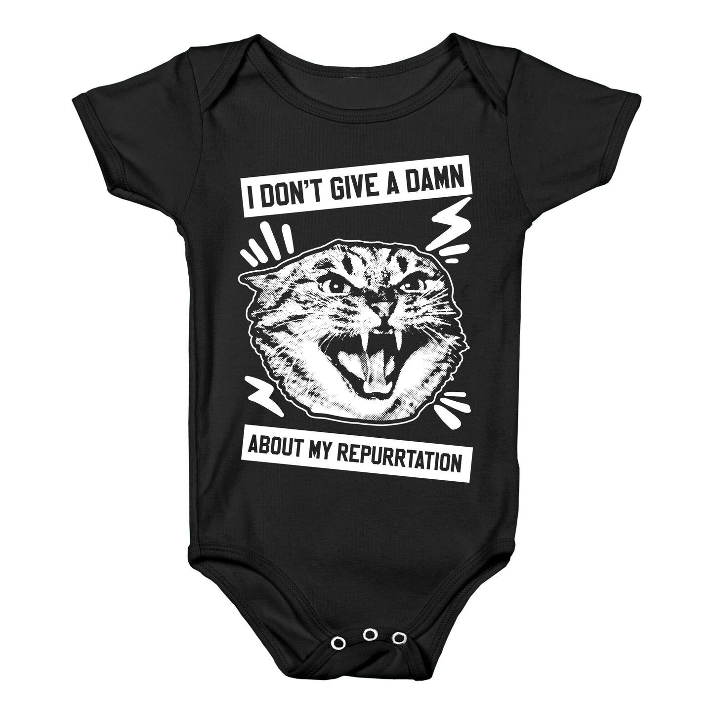 I Don't Give A Damn About My Repurrtation Baby One Piece