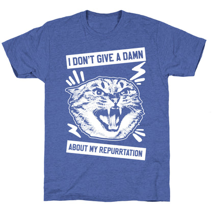 I Don't Give A Damn About My Repurrtation Unisex Triblend Tee
