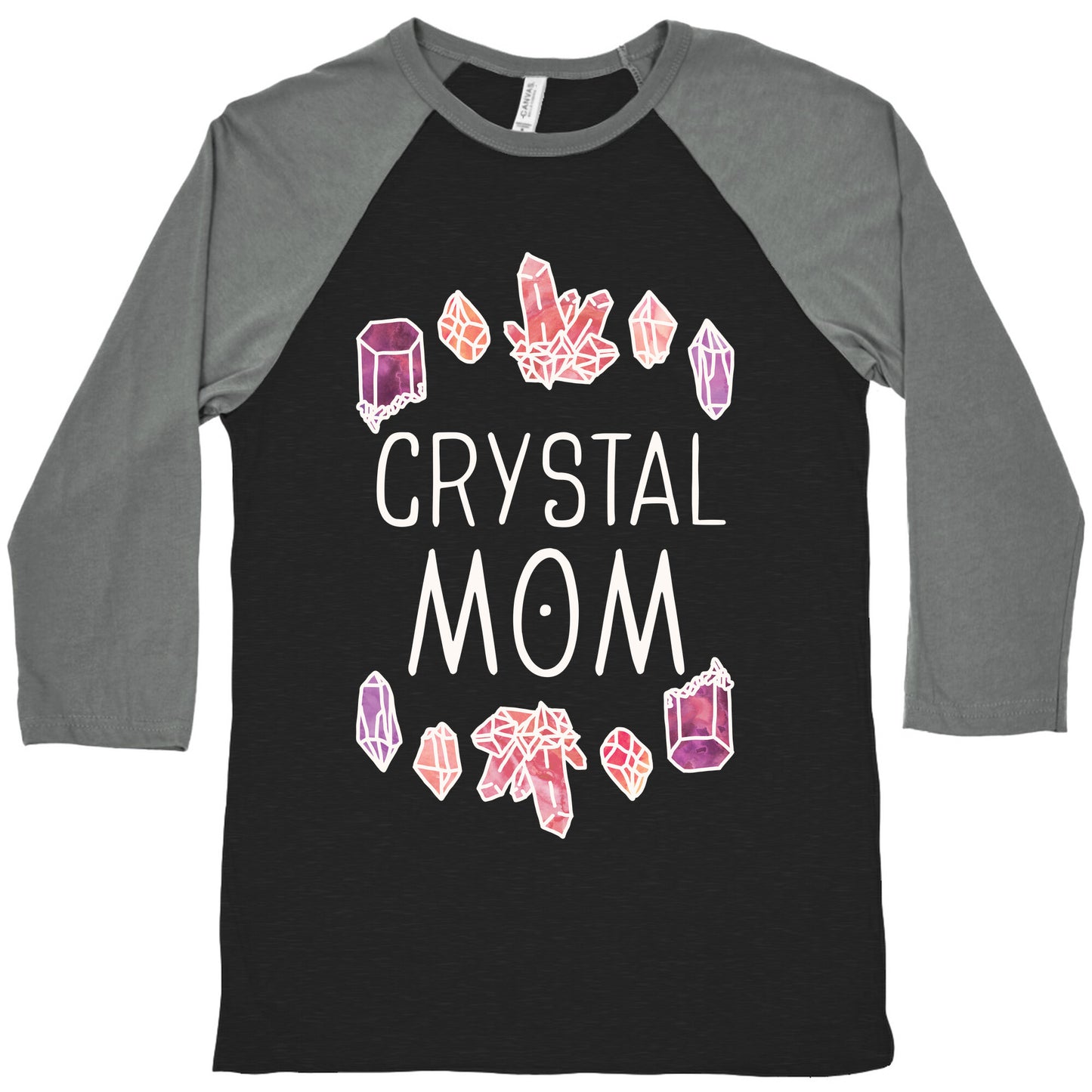 Crystal Mom Baseball Tee