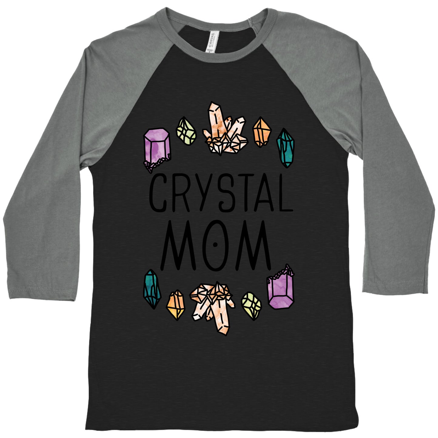 Crystal Mom Baseball Tee
