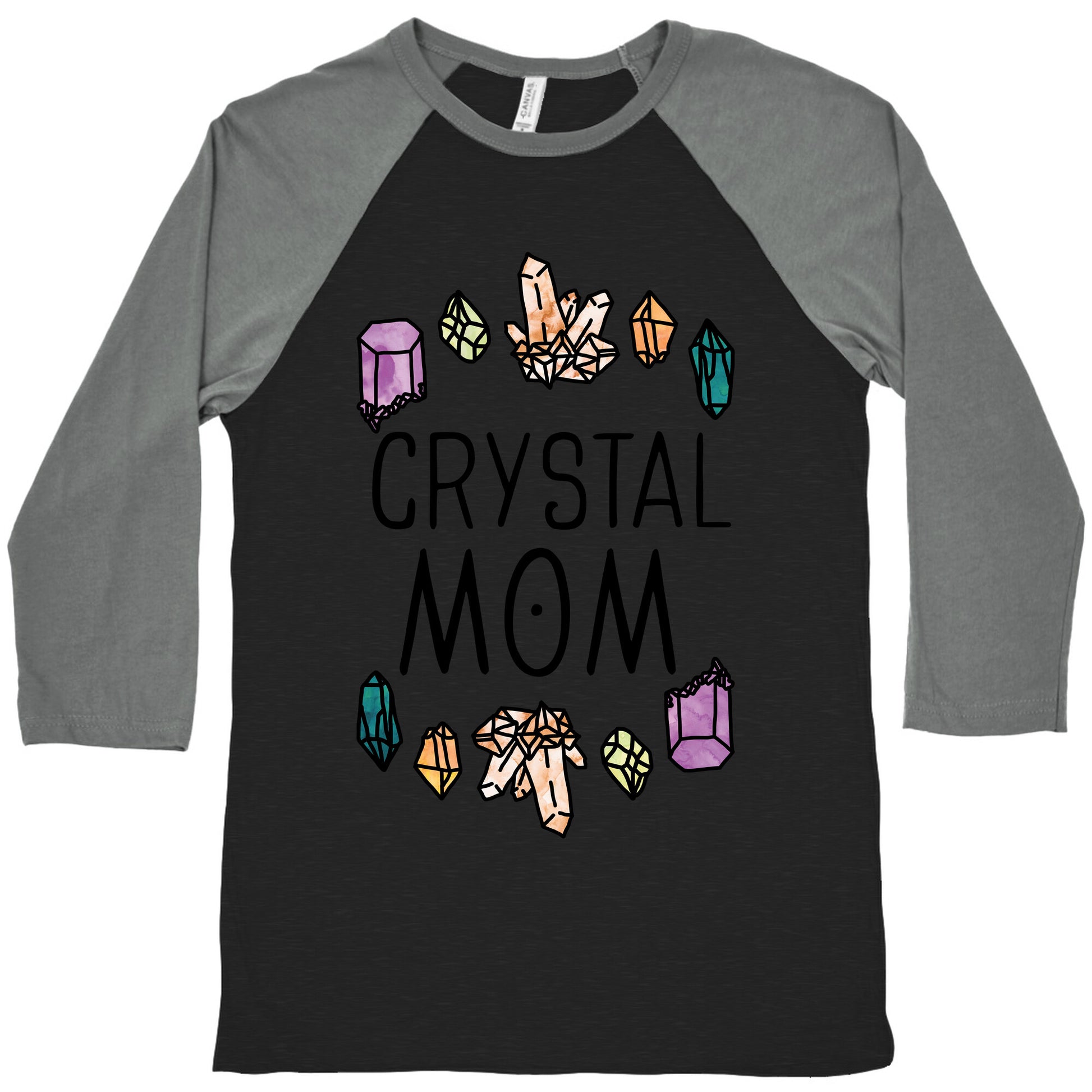 Crystal Mom Baseball Tee