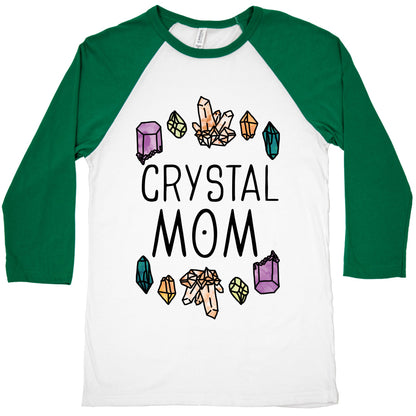 Crystal Mom Baseball Tee