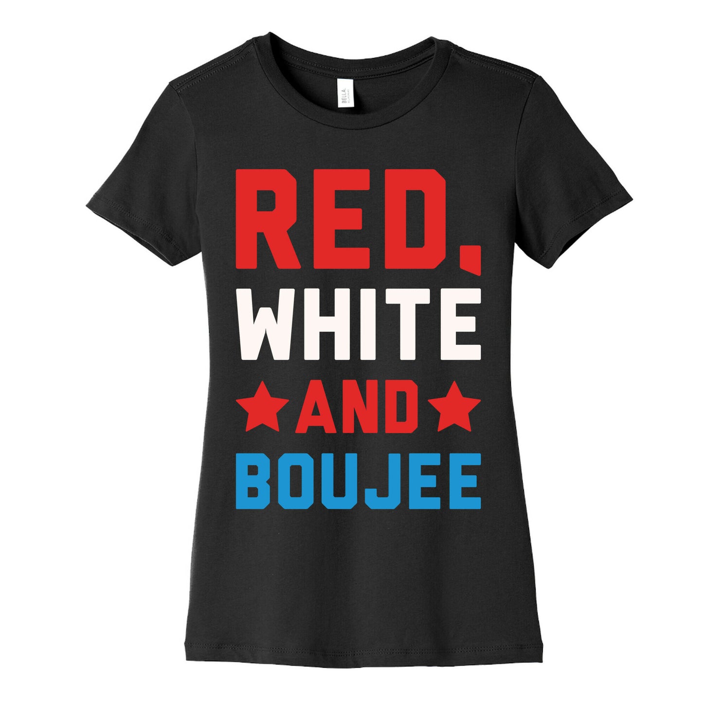 Red White And Boujee White Print Women's Cotton Tee