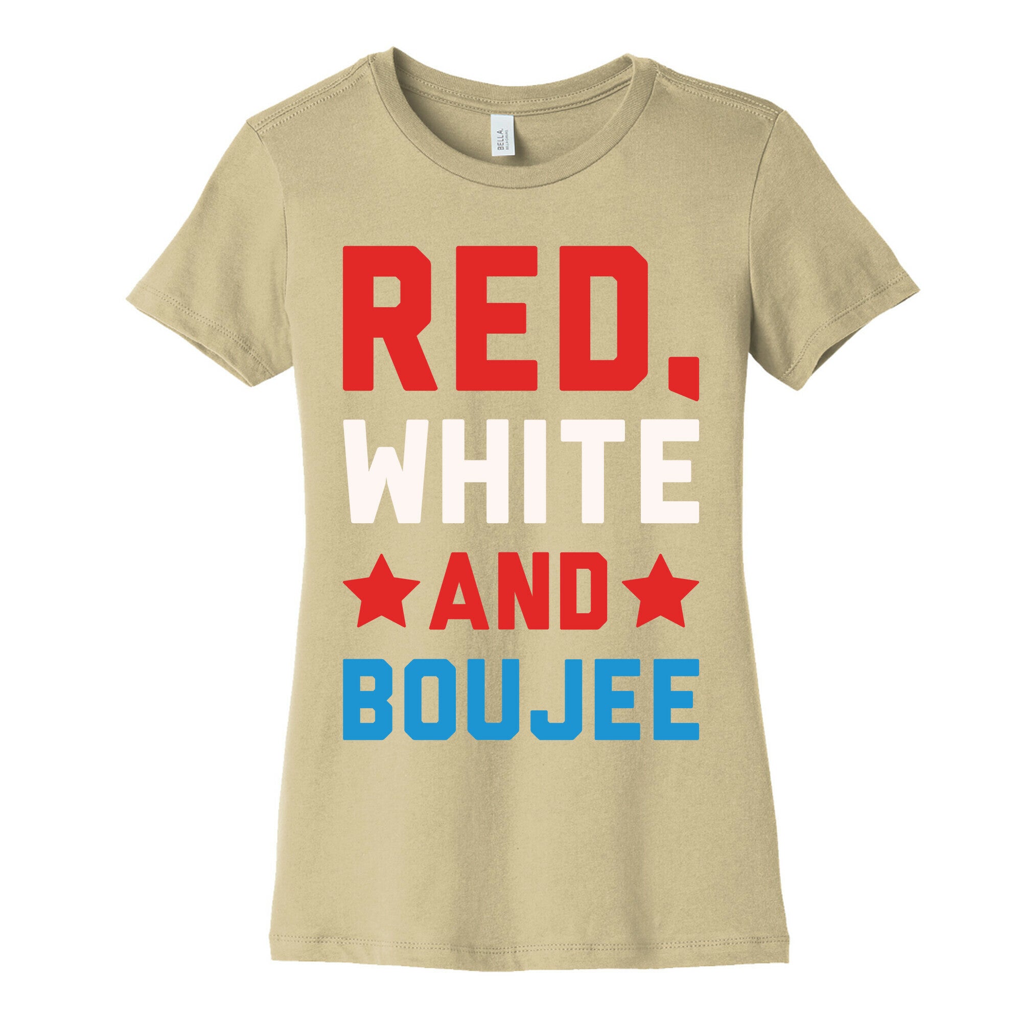 Red White And Boujee White Print Women's Cotton Tee