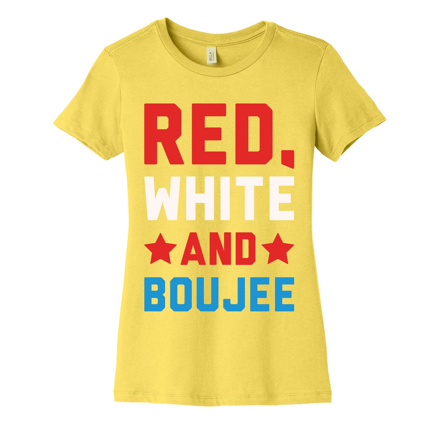 Red White And Boujee White Print Women's Cotton Tee