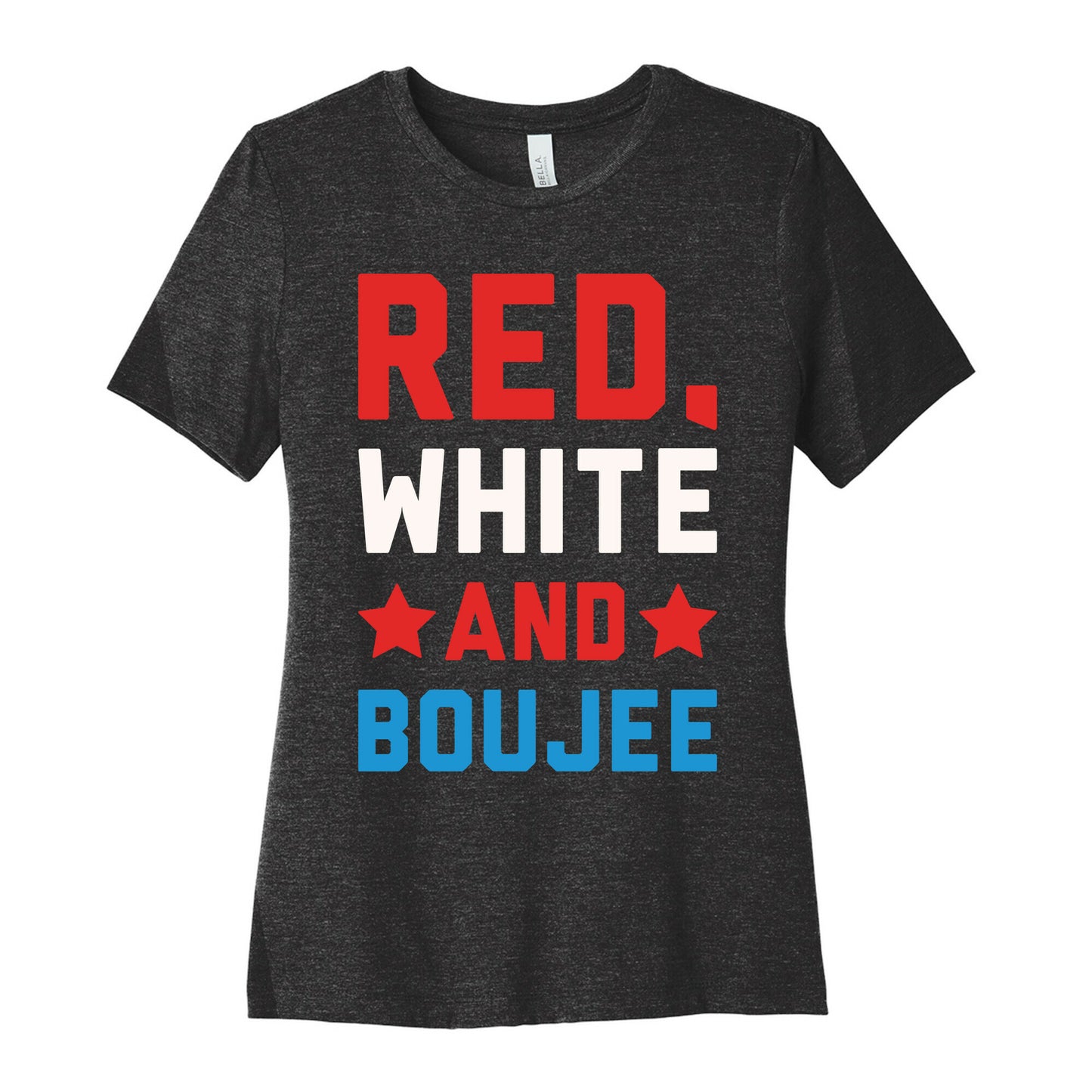 Red White And Boujee White Print Women's Cotton Tee