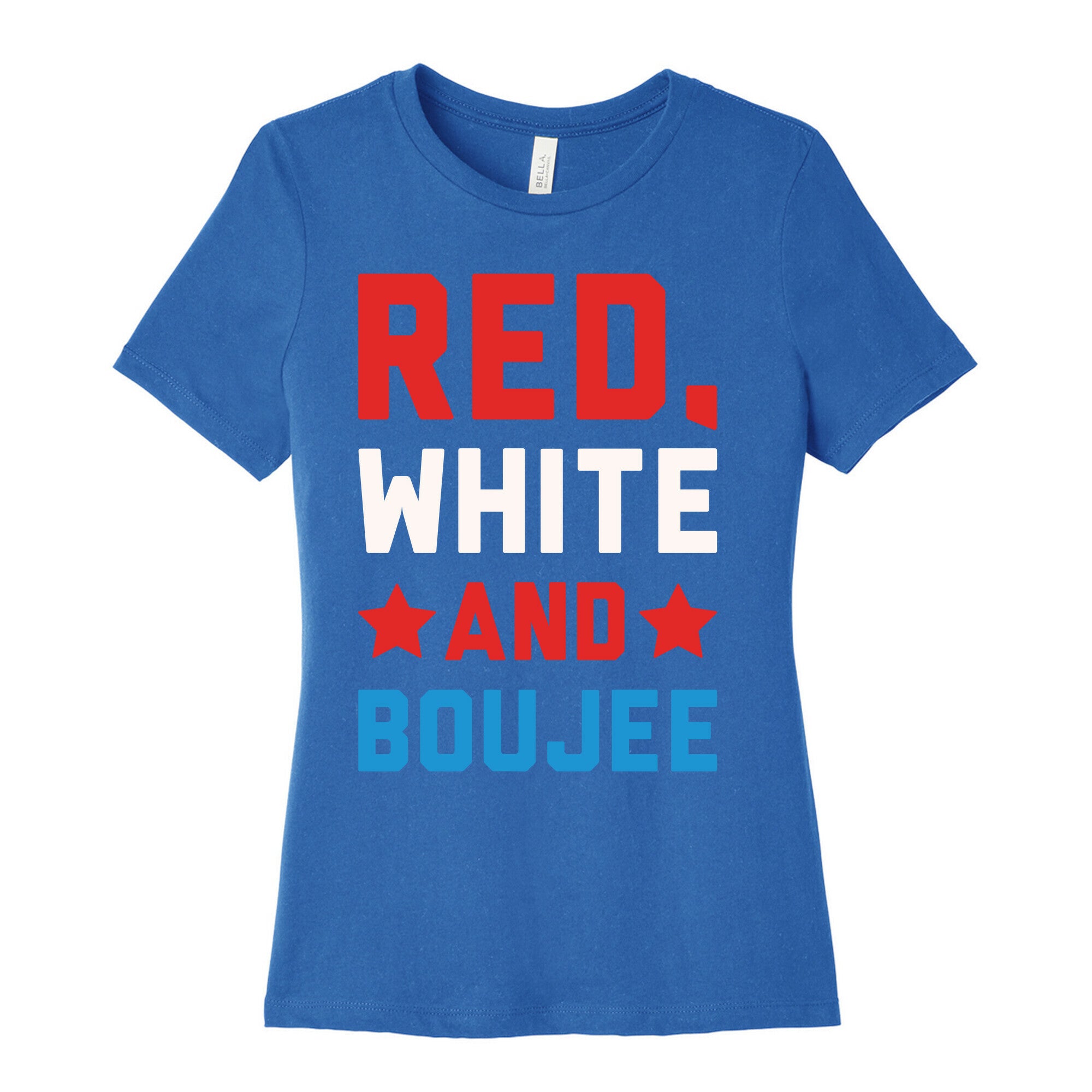Red White And Boujee White Print Women's Cotton Tee