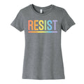 Rainbow Resist White Print Women's Cotton Tee