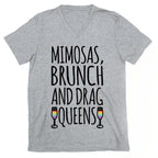 Mimosas Brunch and Drag Queens  V-Neck