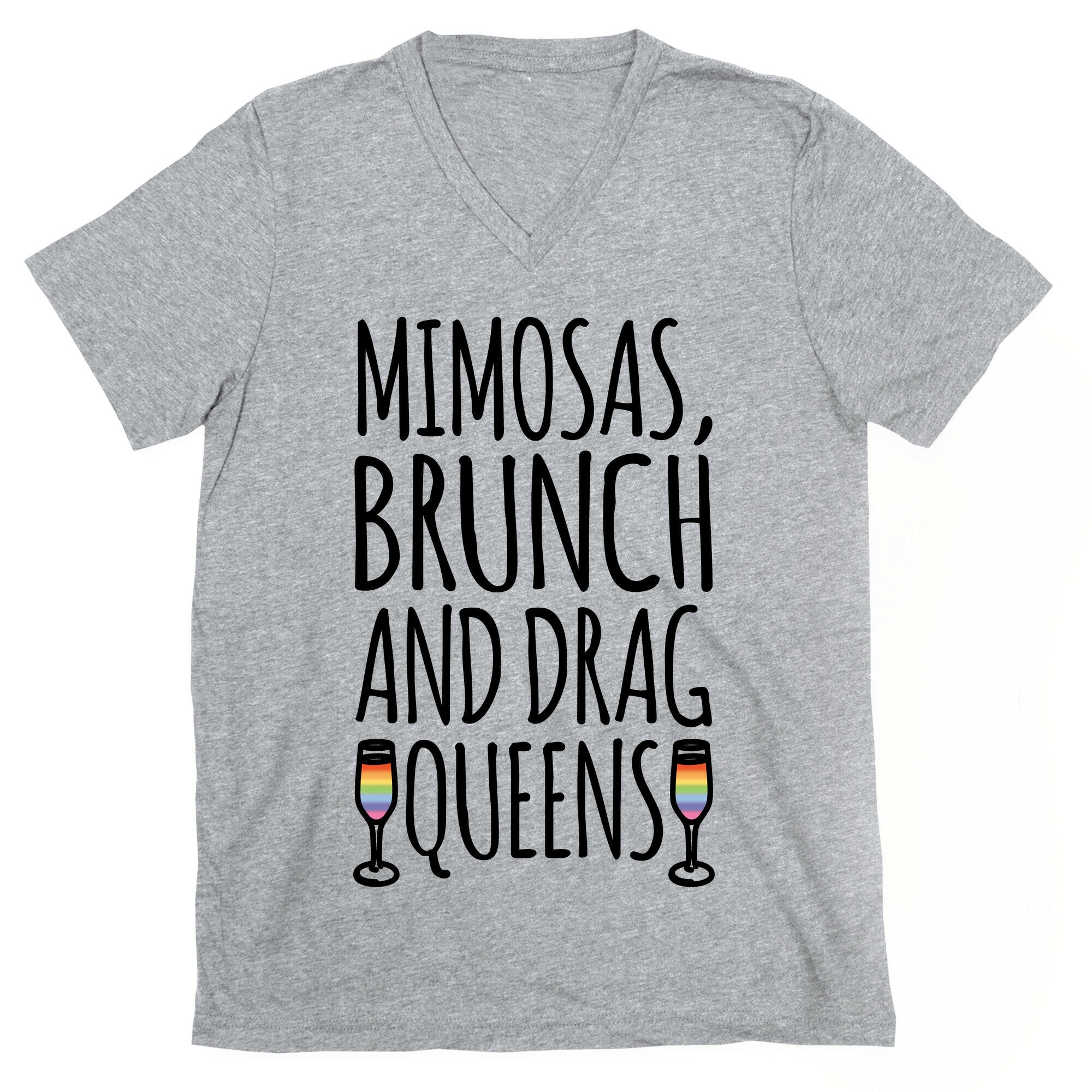 Mimosas Brunch and Drag Queens  V-Neck