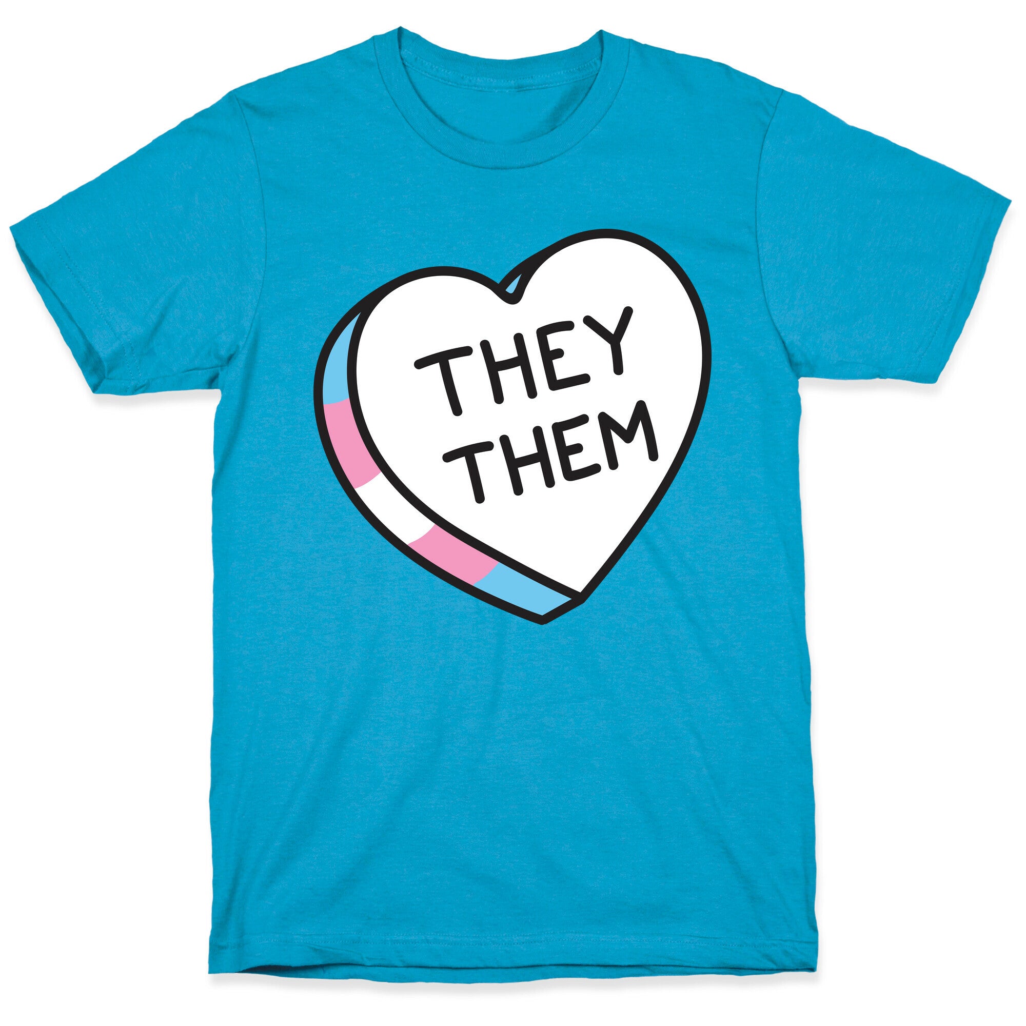 They Them Candy Heart Unisex Triblend Tee