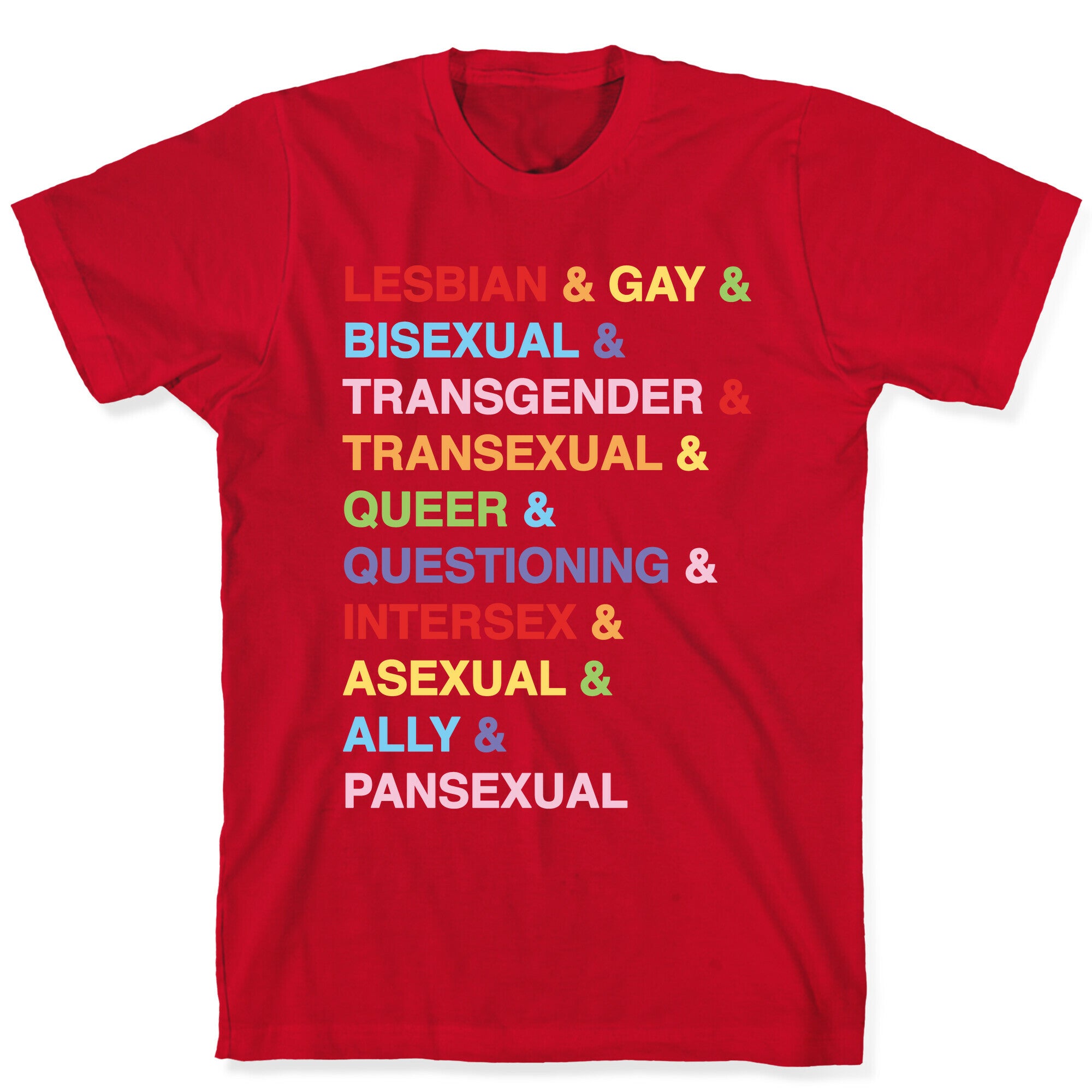 LGBTQIA And Then Some White Print T-Shirt
