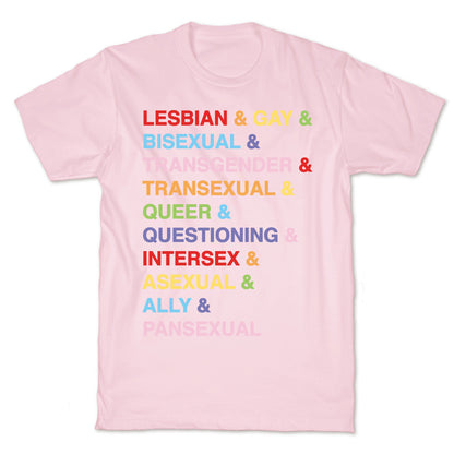 LGBTQIA And Then Some White Print T-Shirt