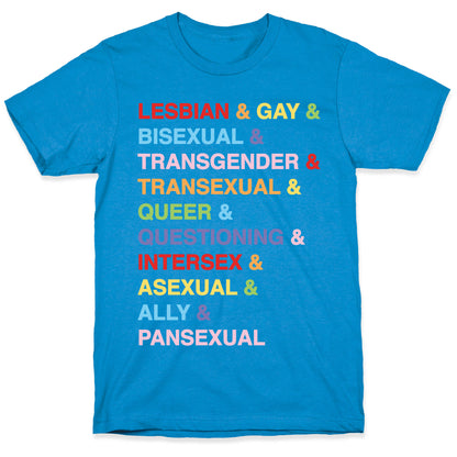 LGBTQIA And Then Some White Print T-Shirt