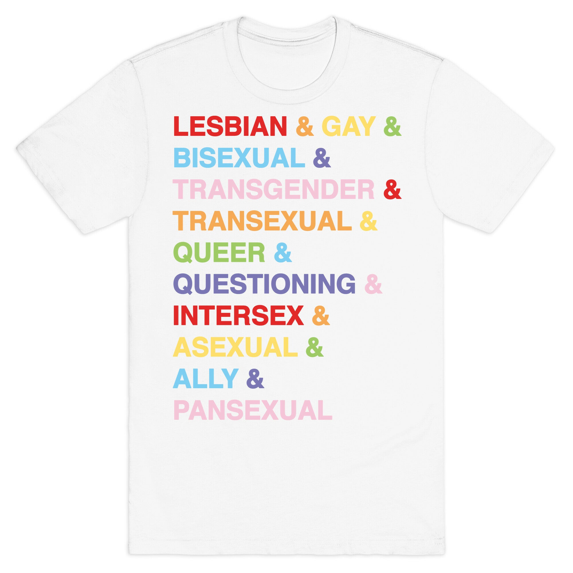 LGBTQIA And Then Some White Print T-Shirt
