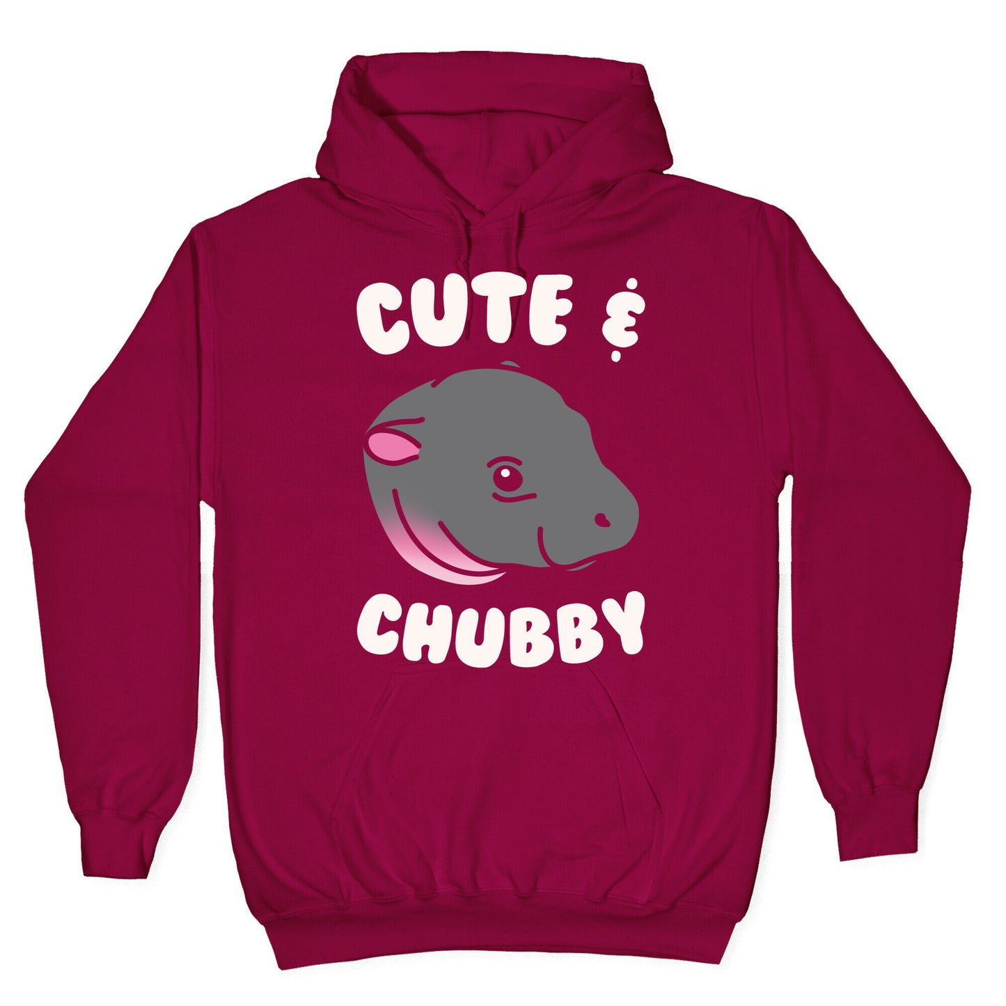 Cute & Chubby White Print Hoodie