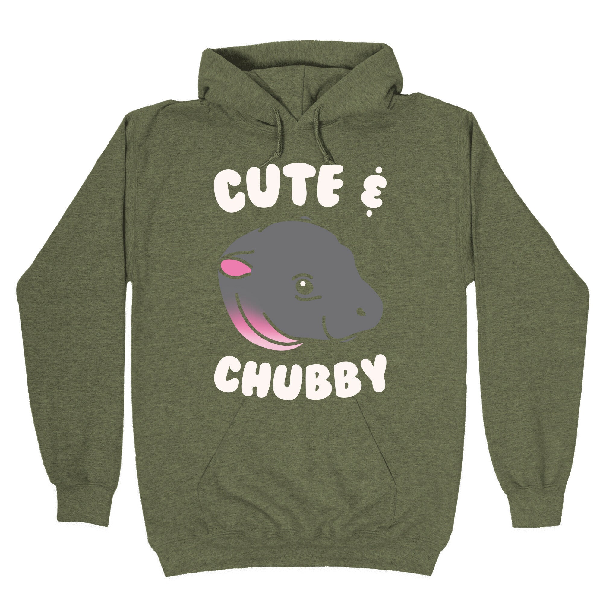 Cute & Chubby White Print Hoodie