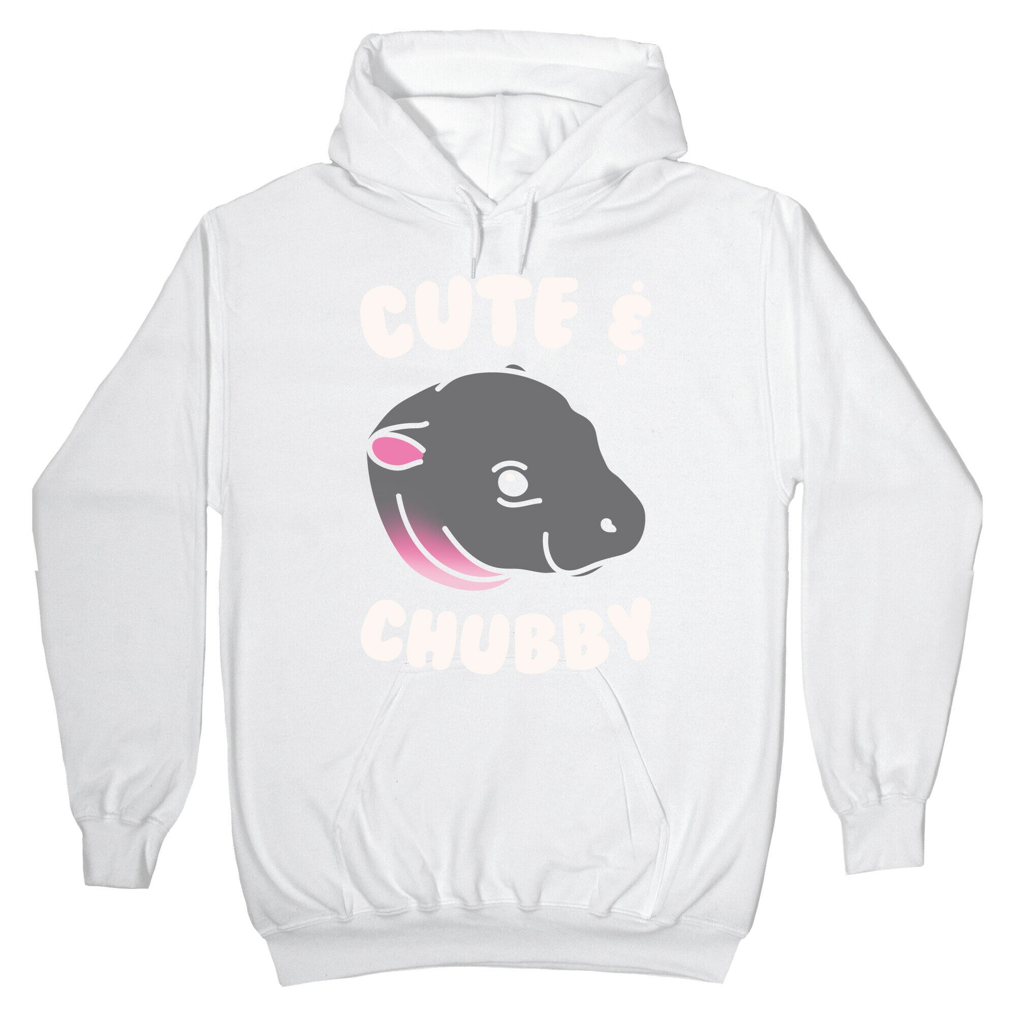Cute & Chubby White Print Hoodie
