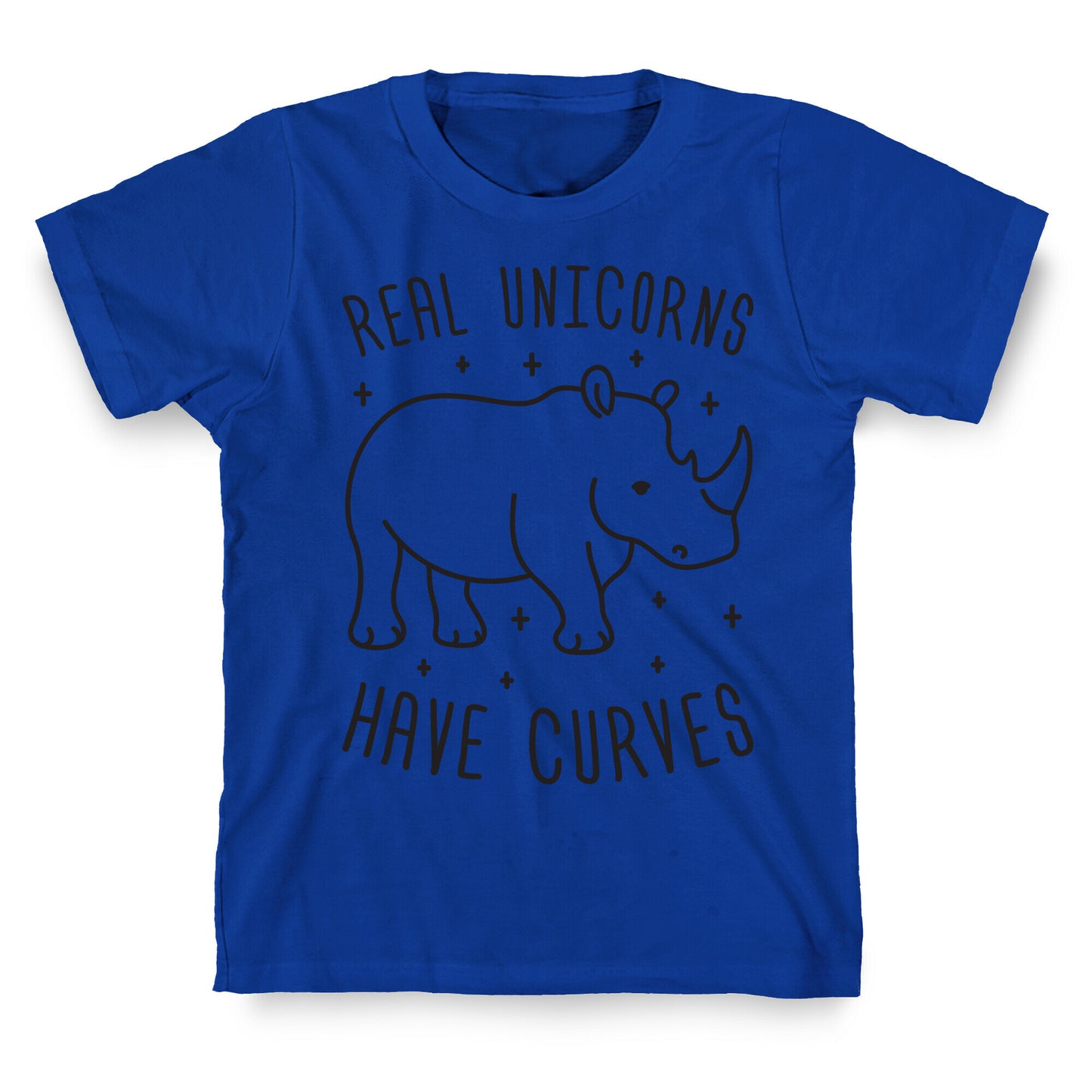 Real Unicorns Have Curves (Rhino) T-Shirt