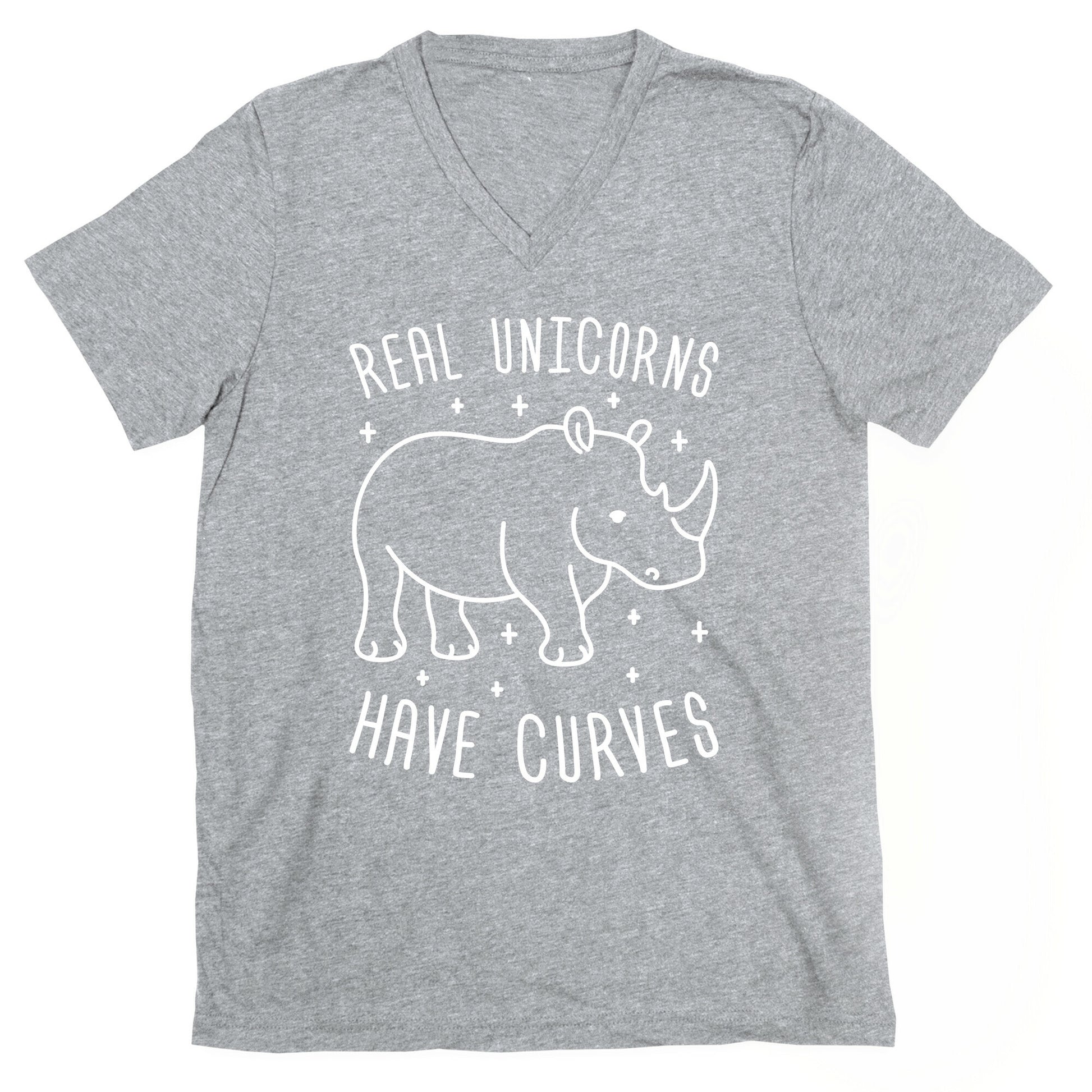 Real Unicorns Have Curves (Rhino) V-Neck