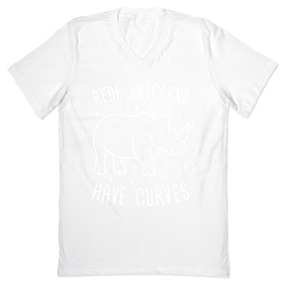 Real Unicorns Have Curves (Rhino) V-Neck