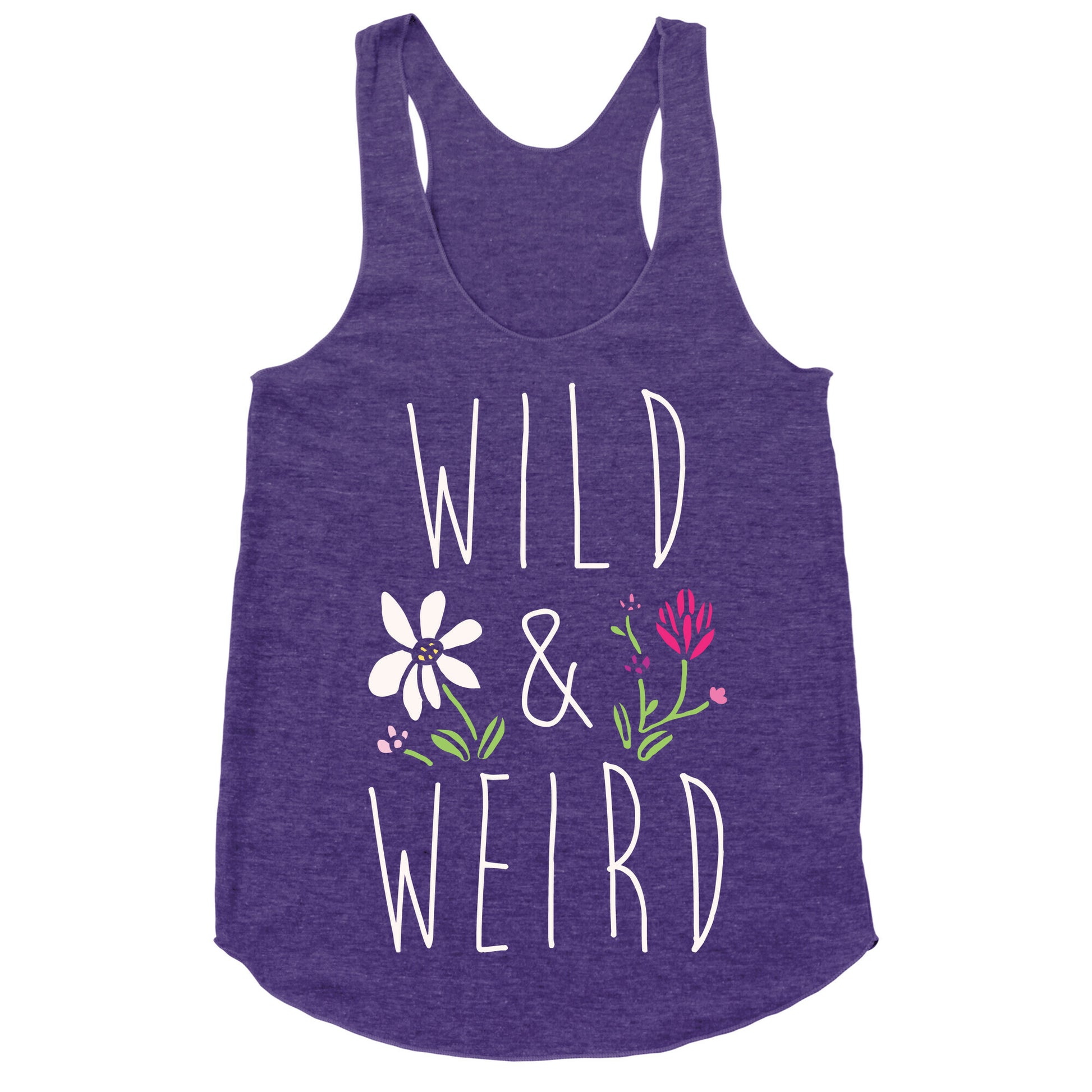 Wild & Weird White Print Racerback Tank
