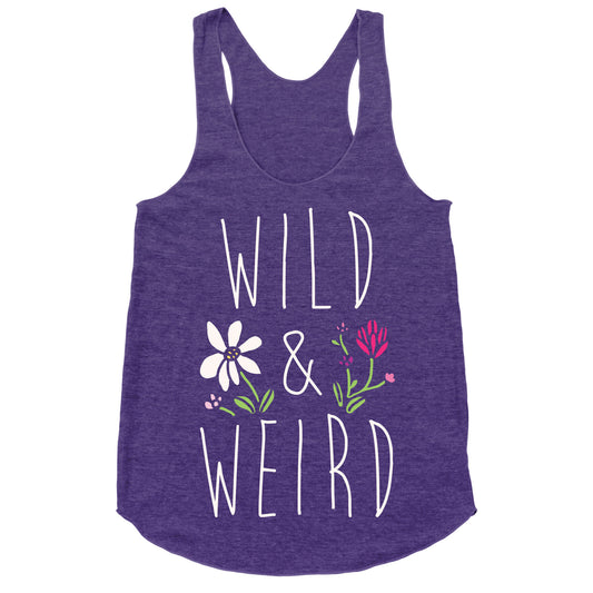 Wild & Weird White Print Racerback Tank