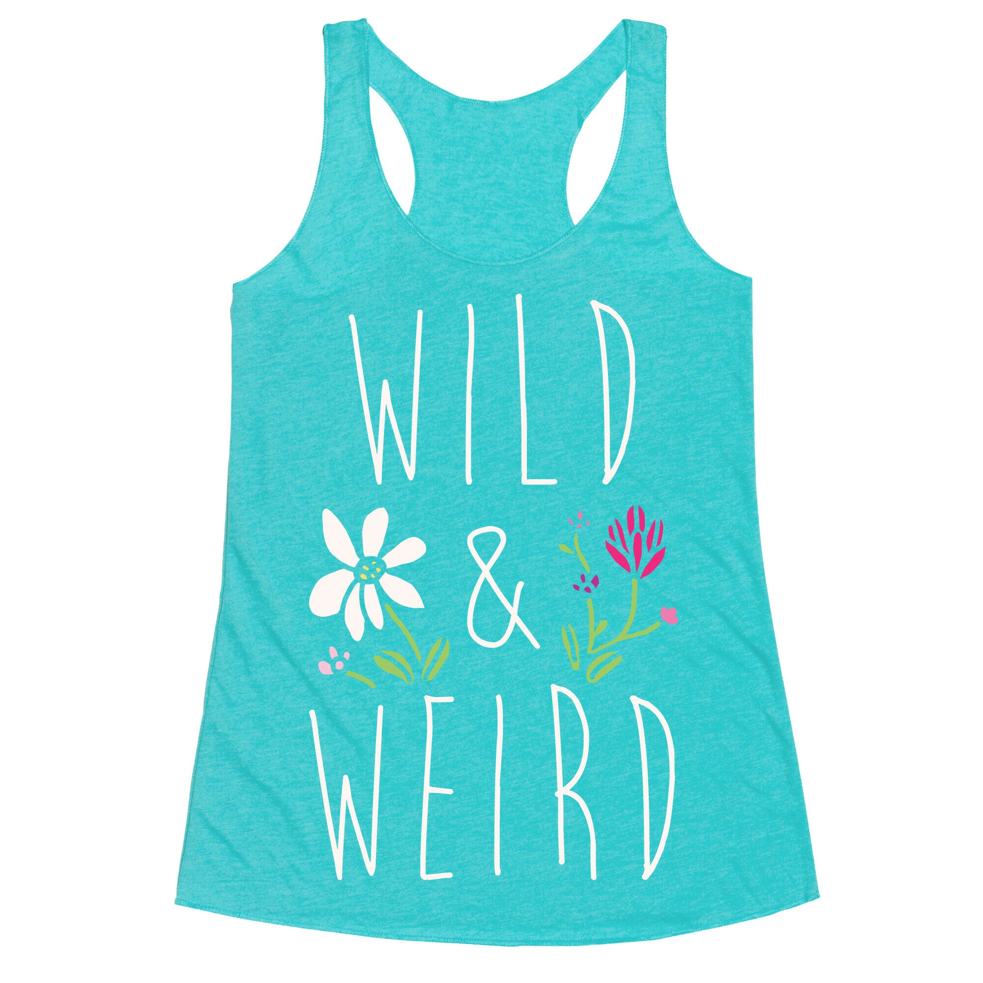 Wild & Weird White Print Racerback Tank